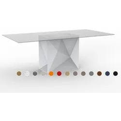Vondom Faz Outdoor Säulentisch 200x100 cm Transparent