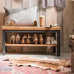 Massivholz »Brest« Garderobenbank Wildeiche