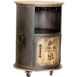 Garden Pleasure Hausbar LUNI Schwarz mit Rollen