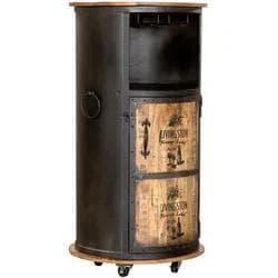 Weinbar aus recyceltem Mangoholz