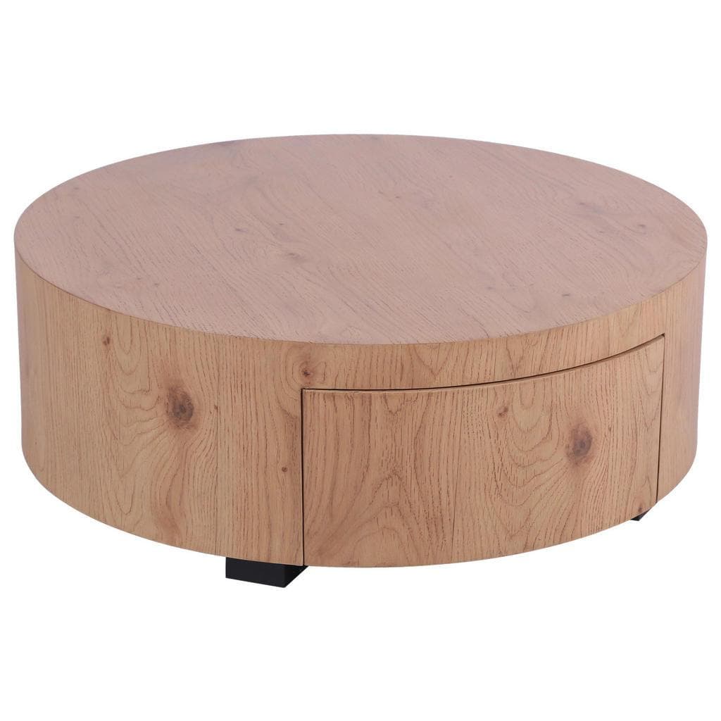Stylife Couchtisch Eiche Furniert Rund