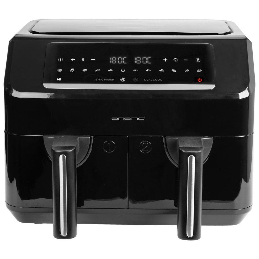 Emerio Heißluftfritteuse Schwarz 12 Automatik-Programme