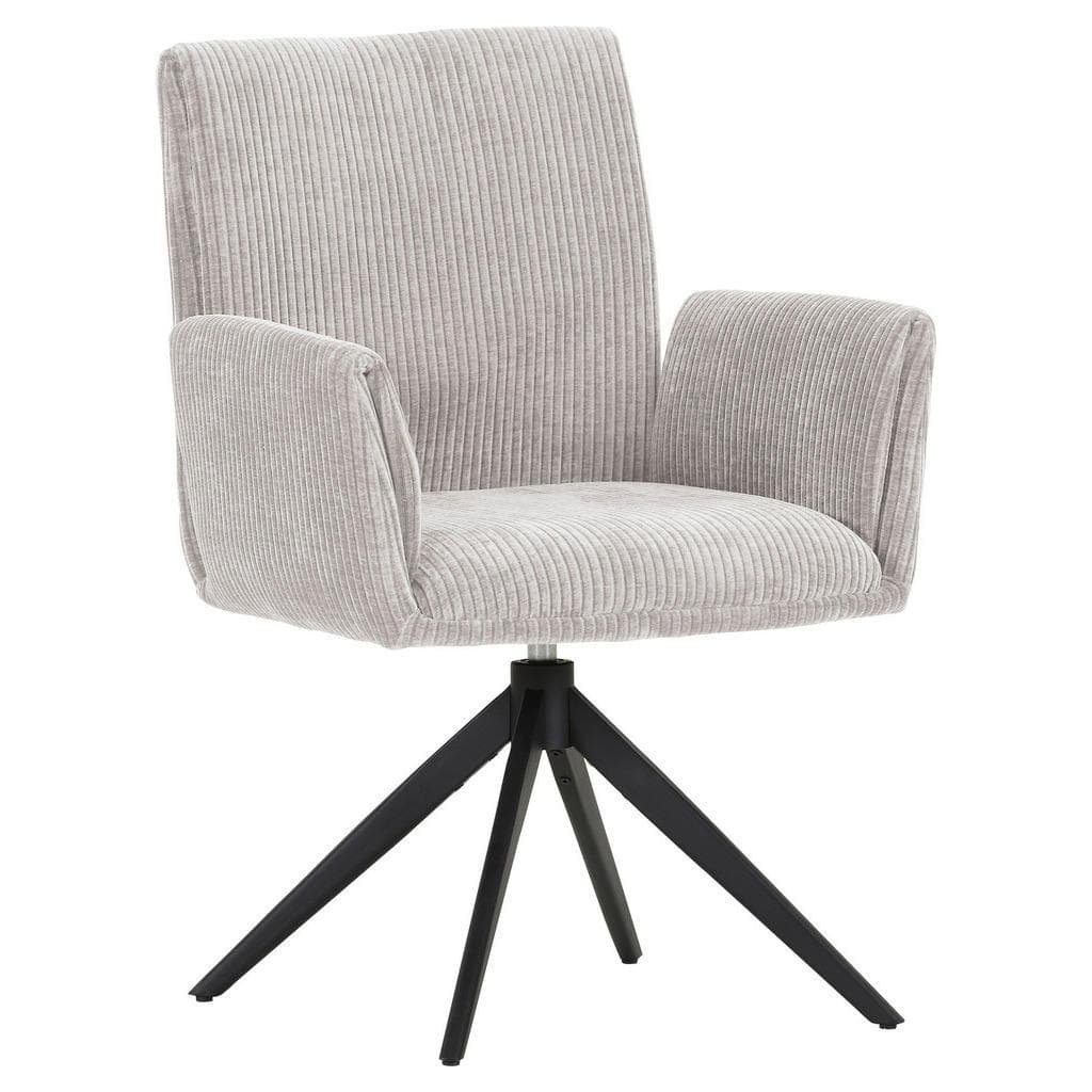 Novel Armlehnstuhl Beige Textil Drehkreuz