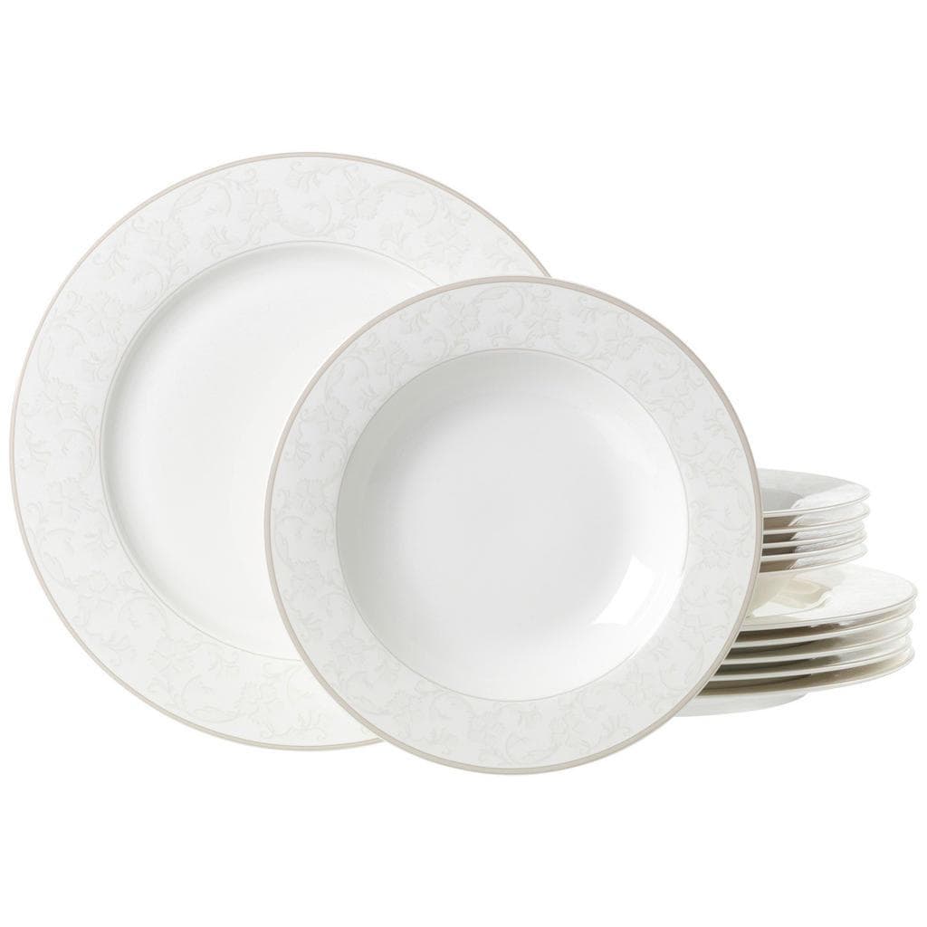 Ritzenhoff Breker Tafelservice Isabella 12-teilig Beige Keramik