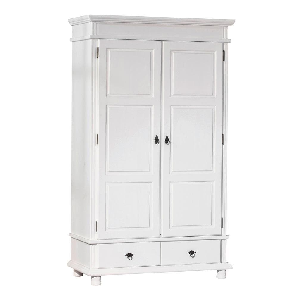 Inter Link Danz Kleiderschrank Weiß mit 2 Türen und Schubladen
