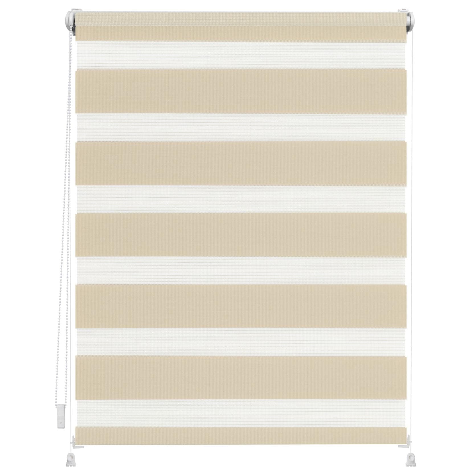 LICHTBLICK ORIGINAL Duo Rollo Klemmfix Beige Weiß