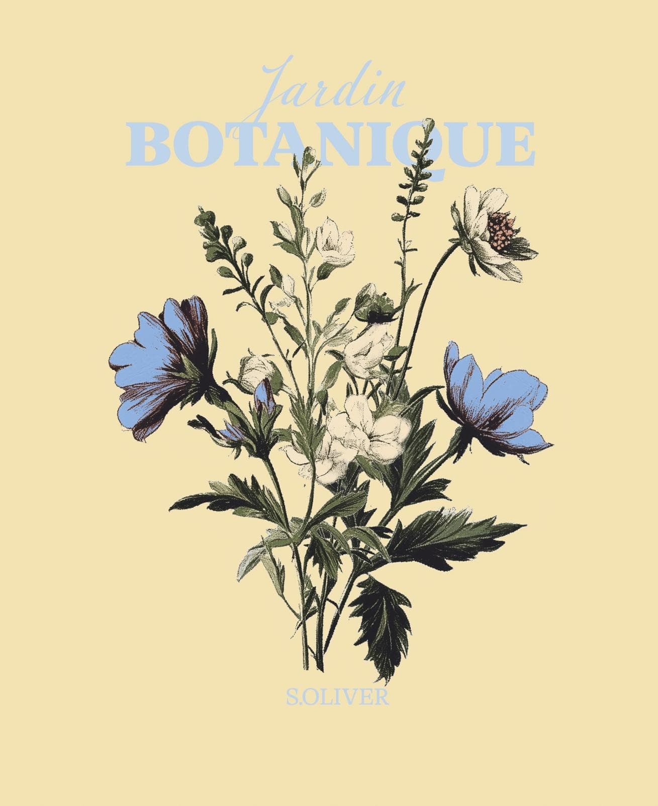 s.Oliver Poster "Ein Blumenstrauß, Blumenbucket in gelb" Beige/Senfgelb