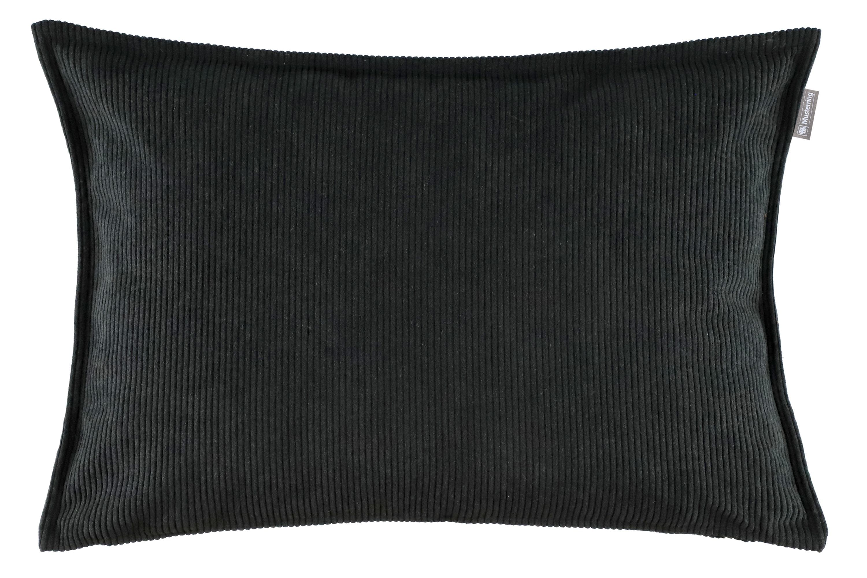 Dekokissen Musterring Cord Schwarz 58x38 cm Kunstfaser