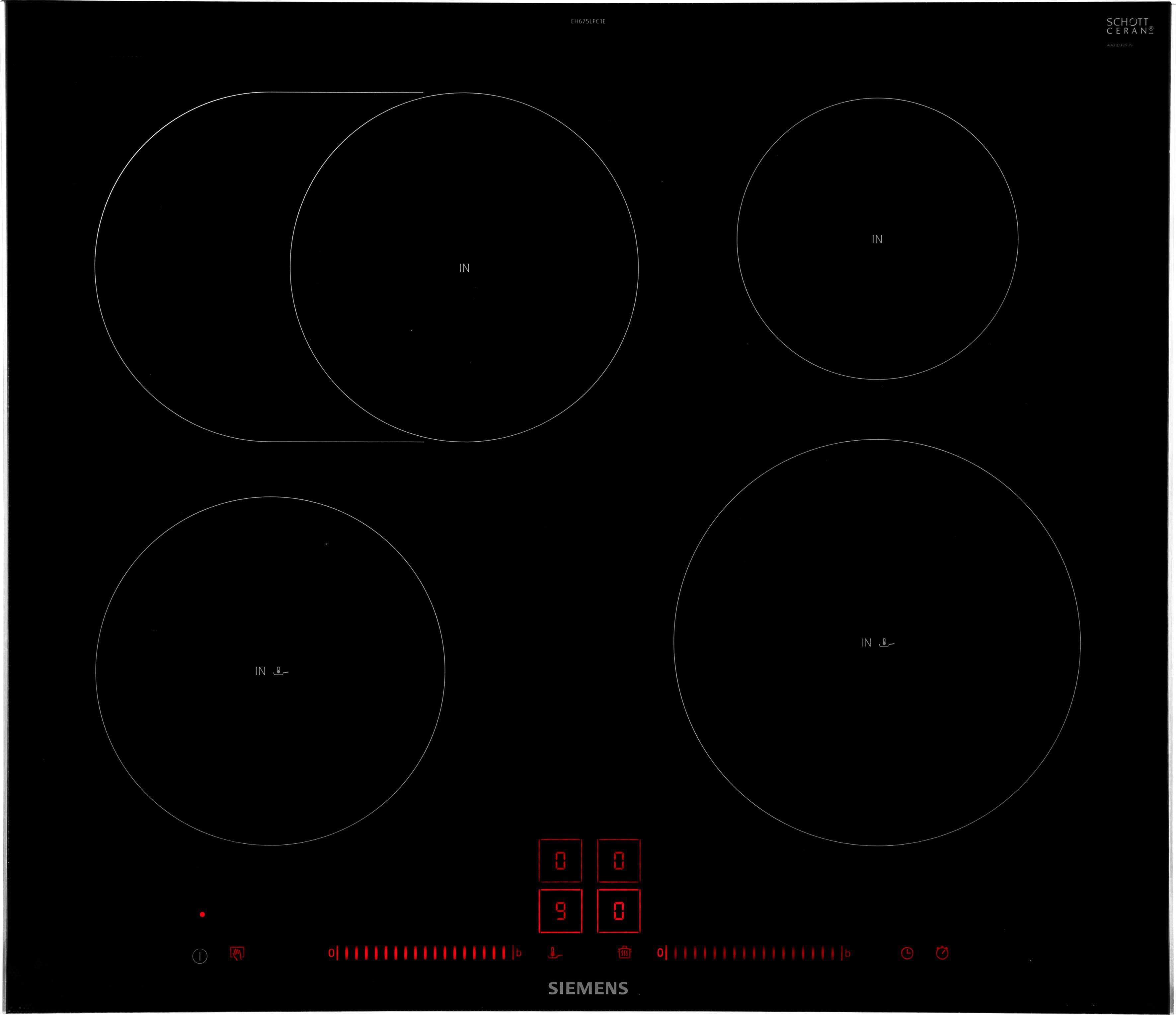 SIEMENS Induktions-Kochfeld EH675LFC1E Schwarz
