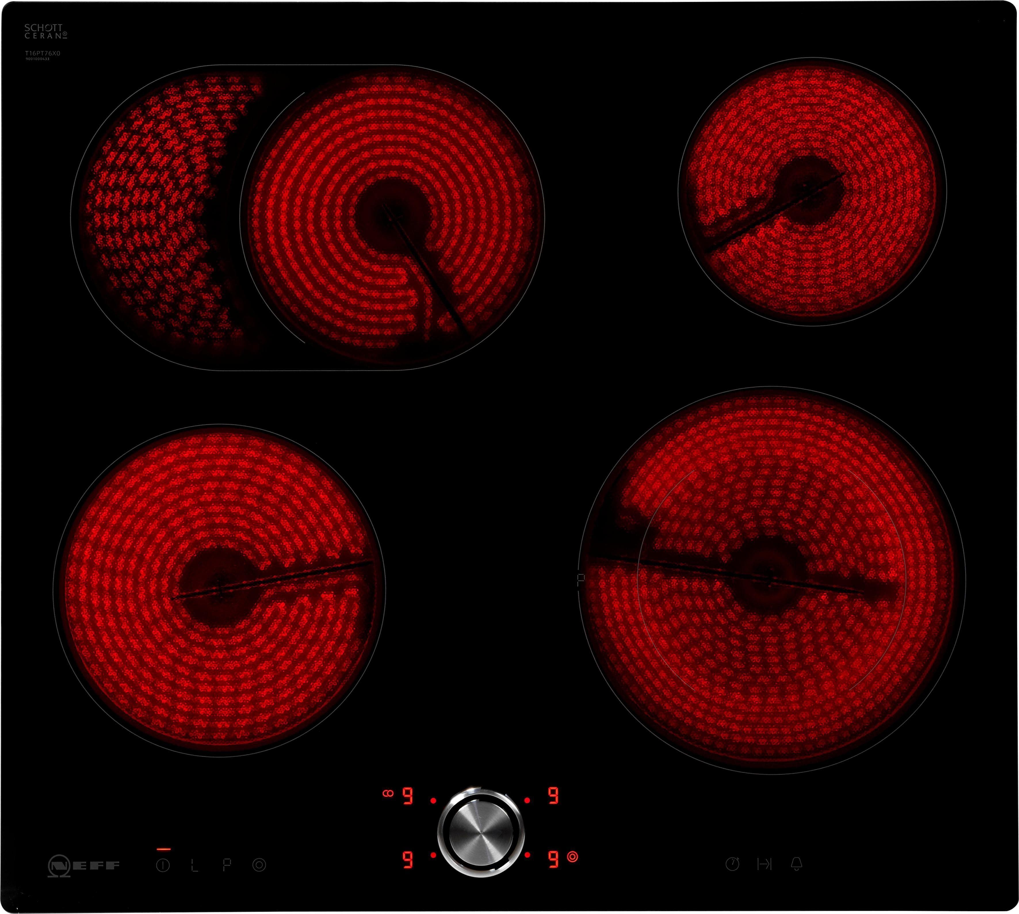 NEFF Elektro-Kochfeld T16PT76X0 Schwarz mit TwistPad Bedienung
