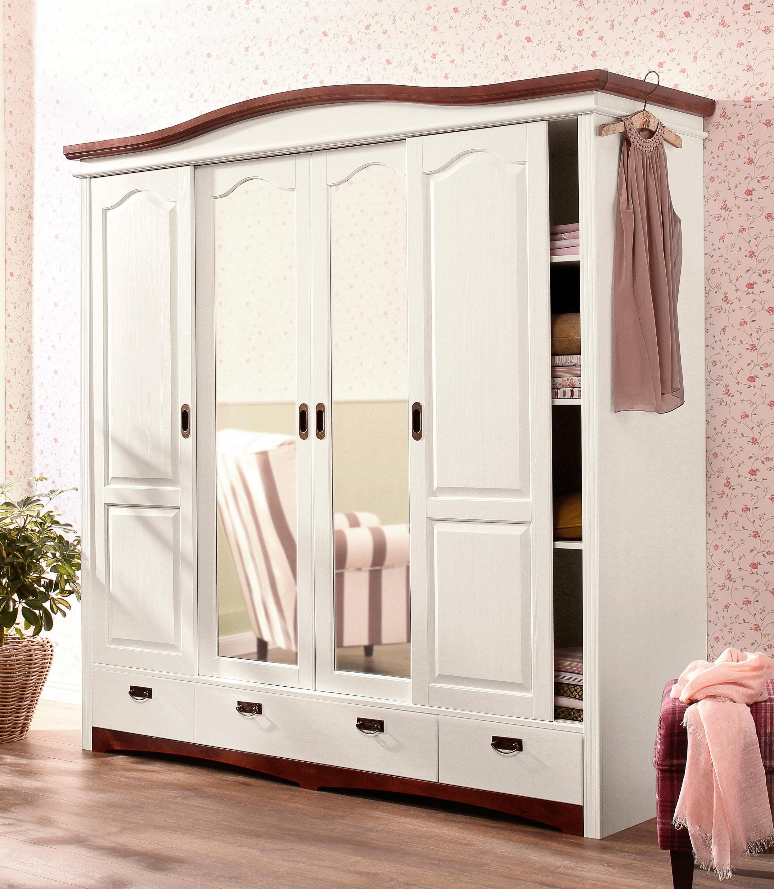 Home Affaire Konrad Schiebetürenschrank: Rustikaler Landhausstil mit Spiegel & Schubladen