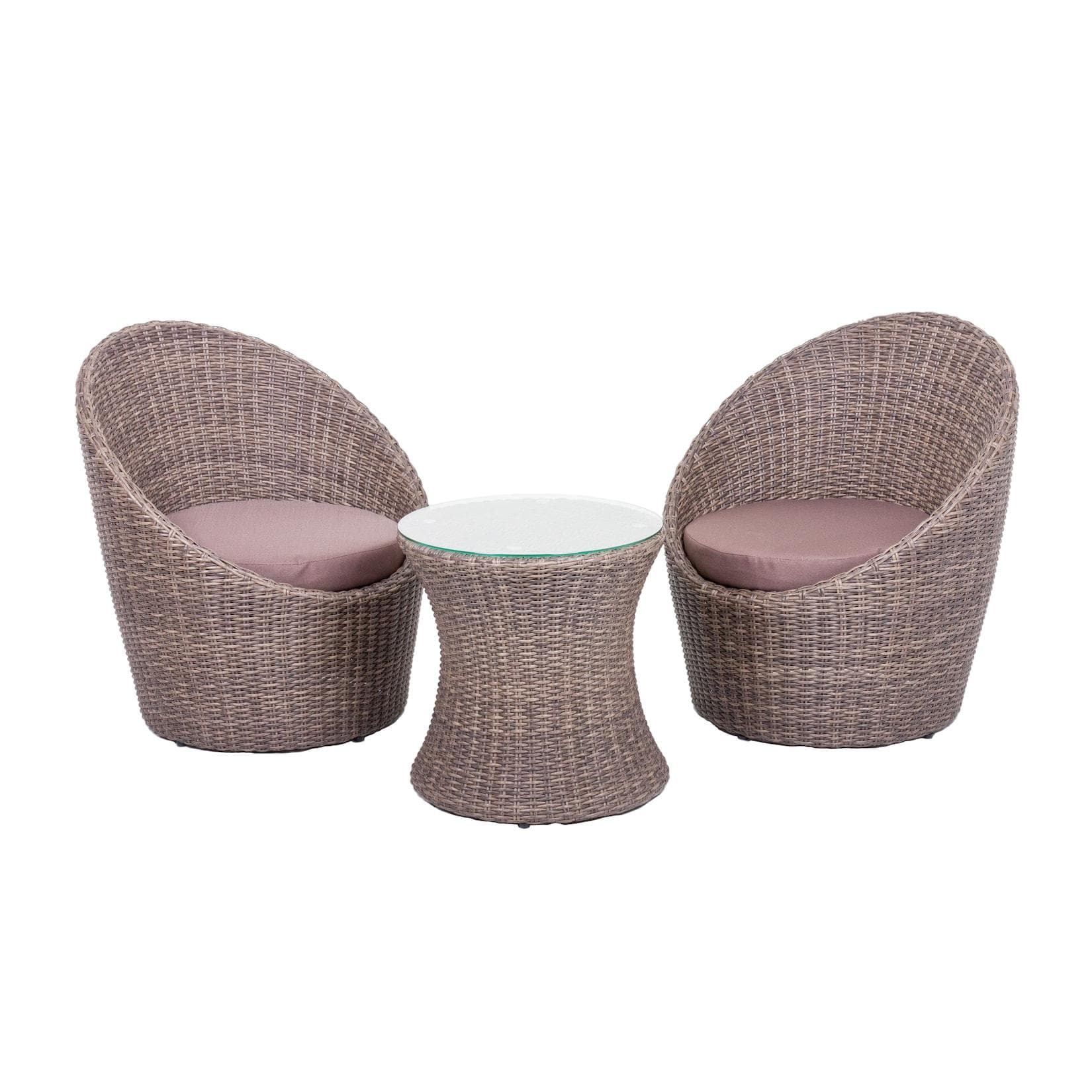 Garden Pleasure Garten-Essgruppe MARIBOR Braun Polyrattan