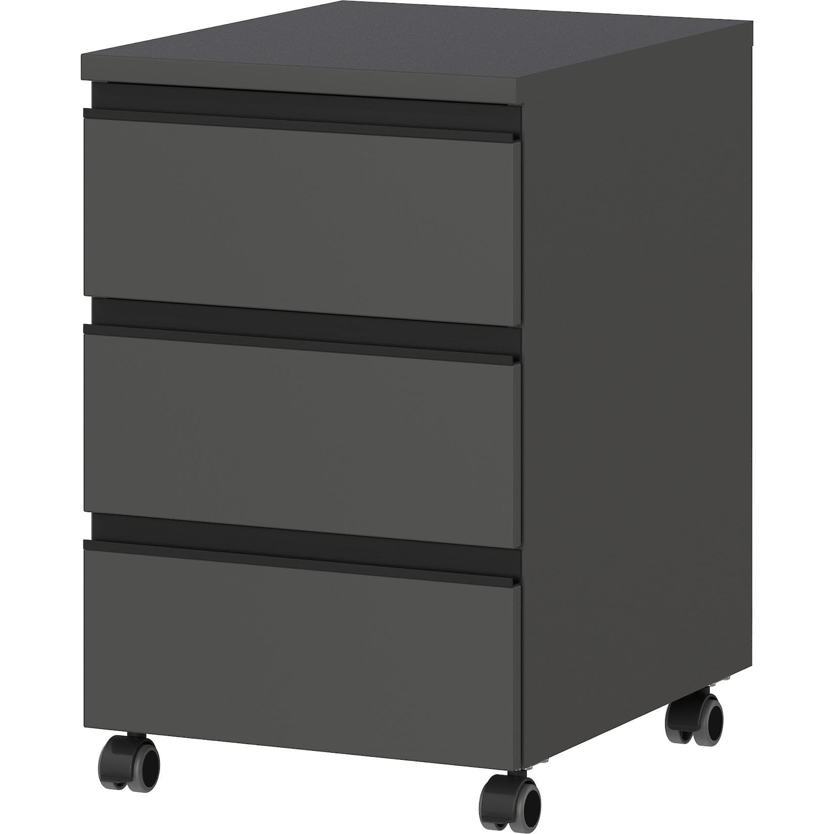 Kadima Design Rollcontainer 3 Schubladen Soft-Close Graphit