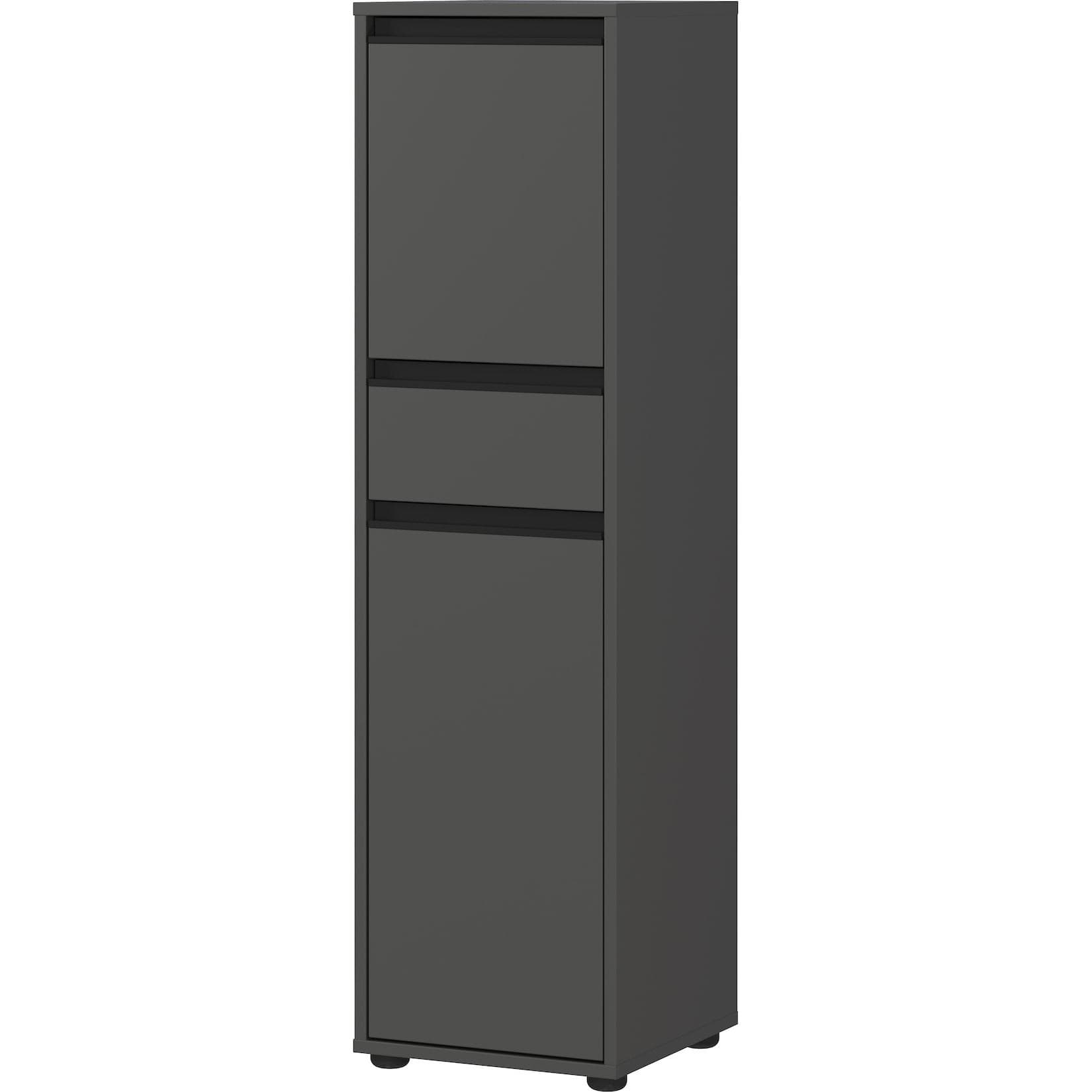 Badschrank HAMBURG Graphit Soft-Close Nischenschrank Kadima Design