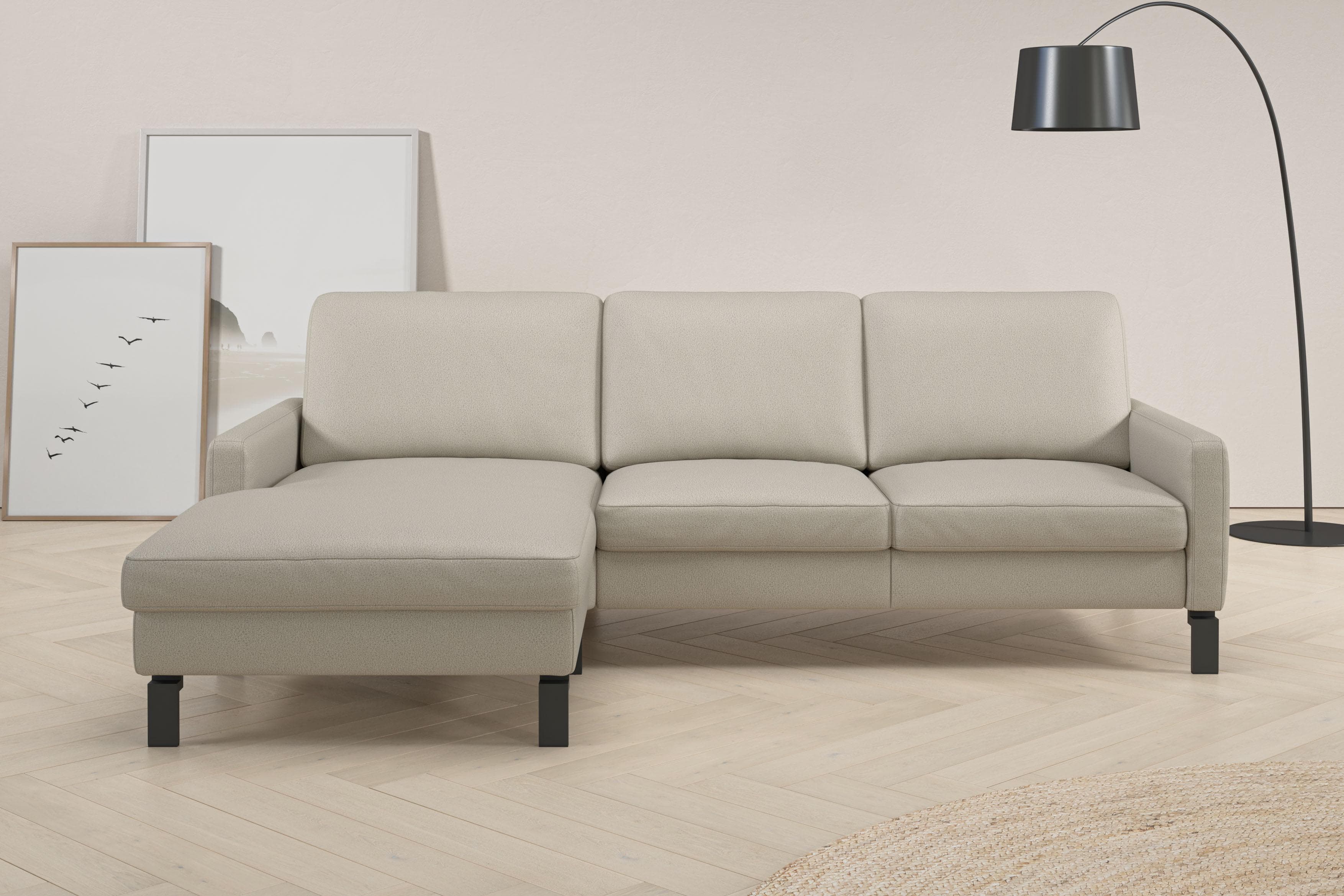 Ecksofa HOME AFFAIRE Taupe Federkern-Polsterung