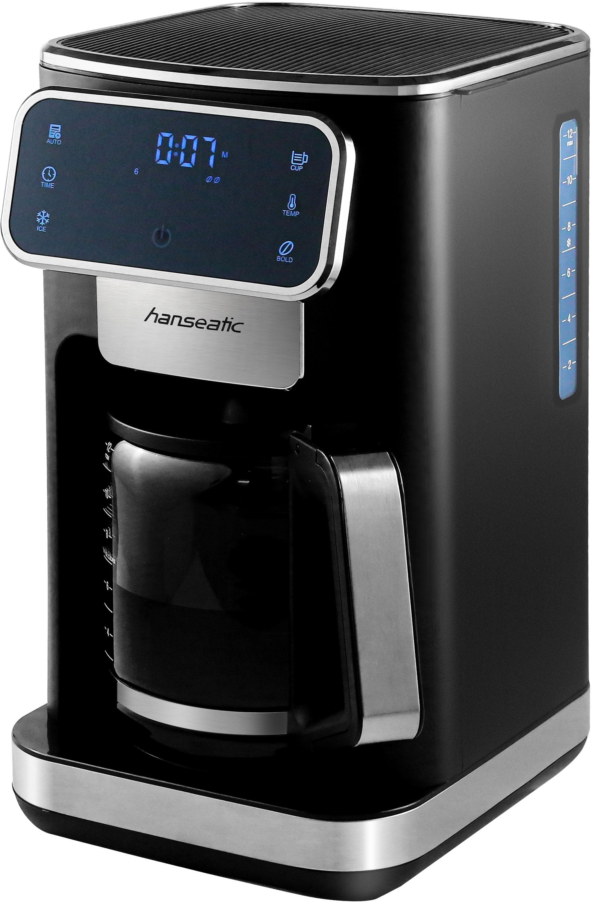 HANSEATIC Filterkaffeemaschine HCMD151100BD 1,5L Schwarz/Silber