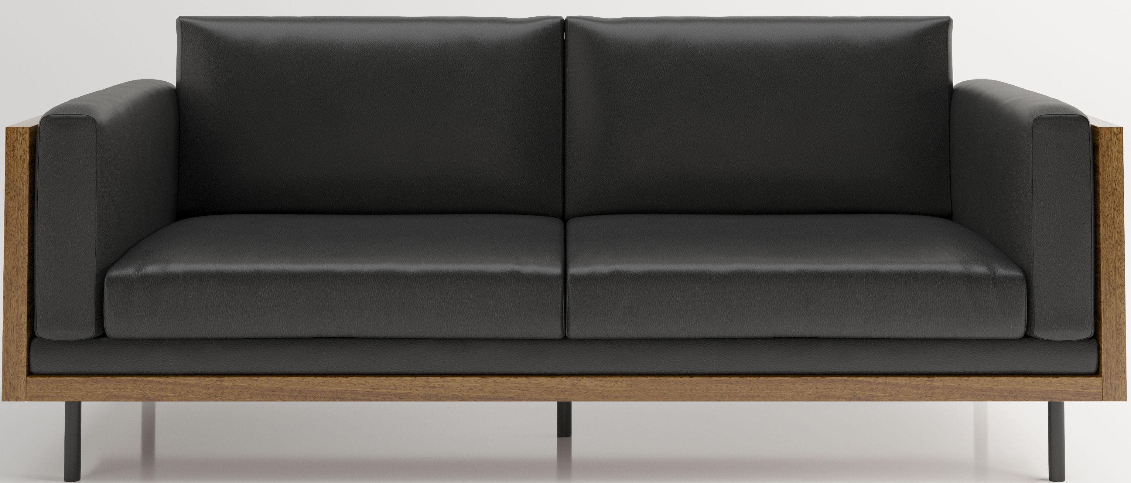 PLAYBOY Sofa in Schwarz aus Massivholz und Schaumstoff
