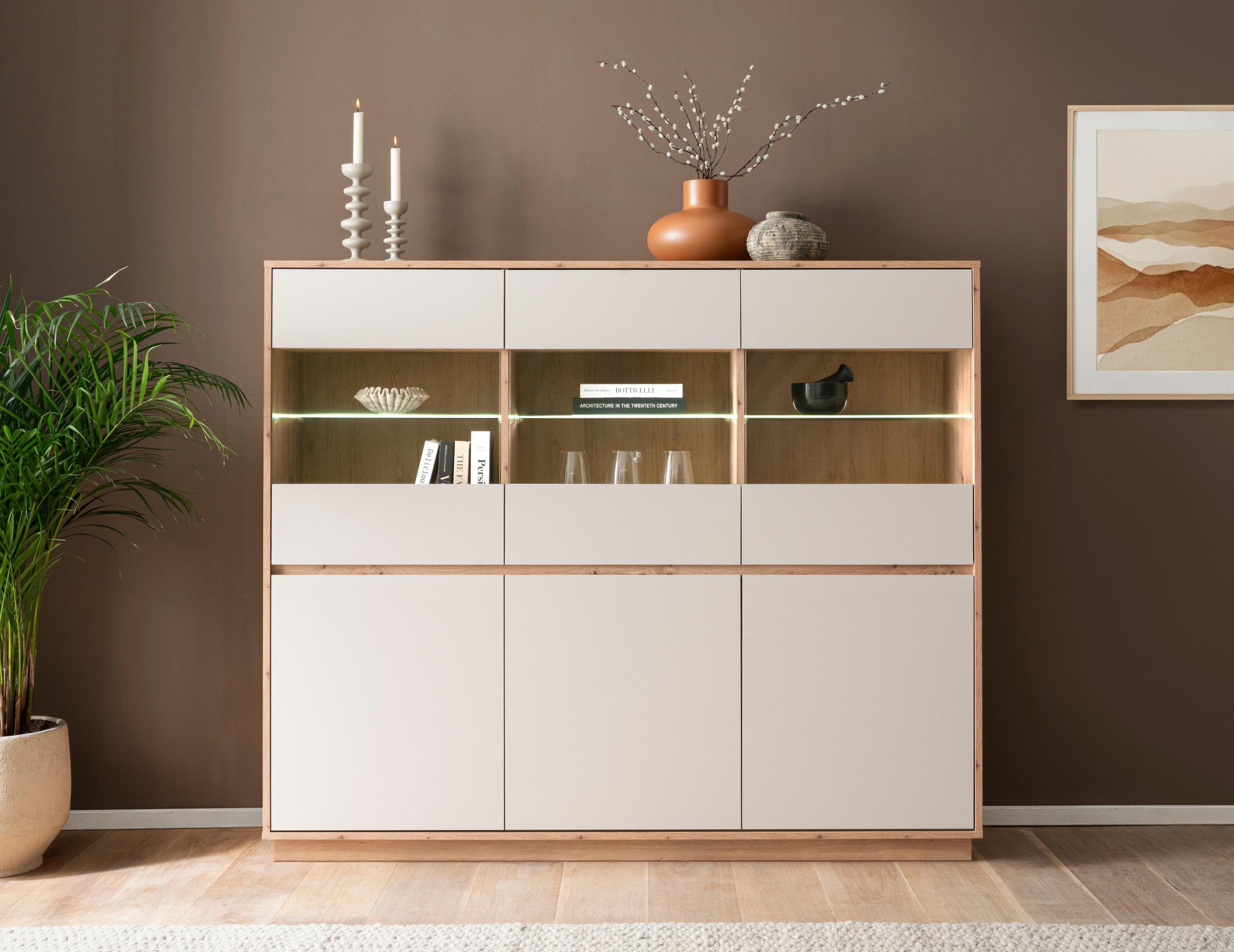 Highboard HOME AFFAIRE Sonora Eiche Artisan