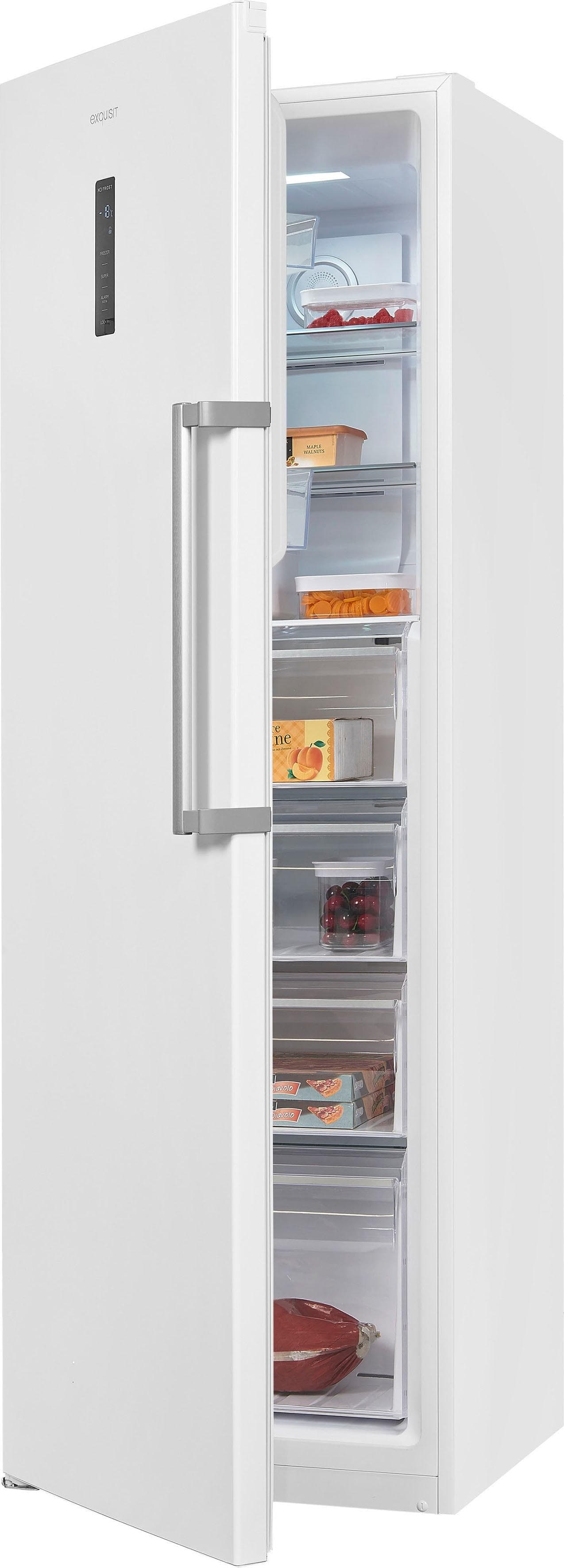 EXQUISIT Gefrierschrank GS295-NF-H-040D Weiß 274 Liter NoFrost