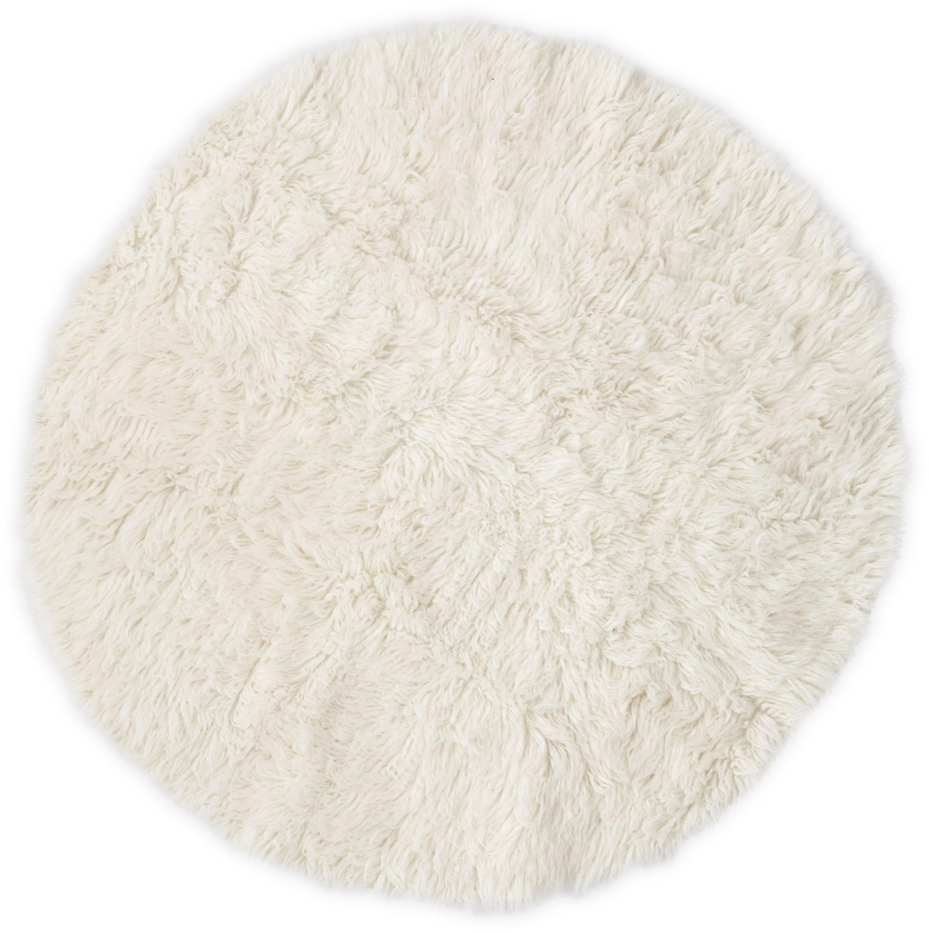 THEKO Wollteppich FLOKOS 1250 Beige Natur Handgewebt Flokati