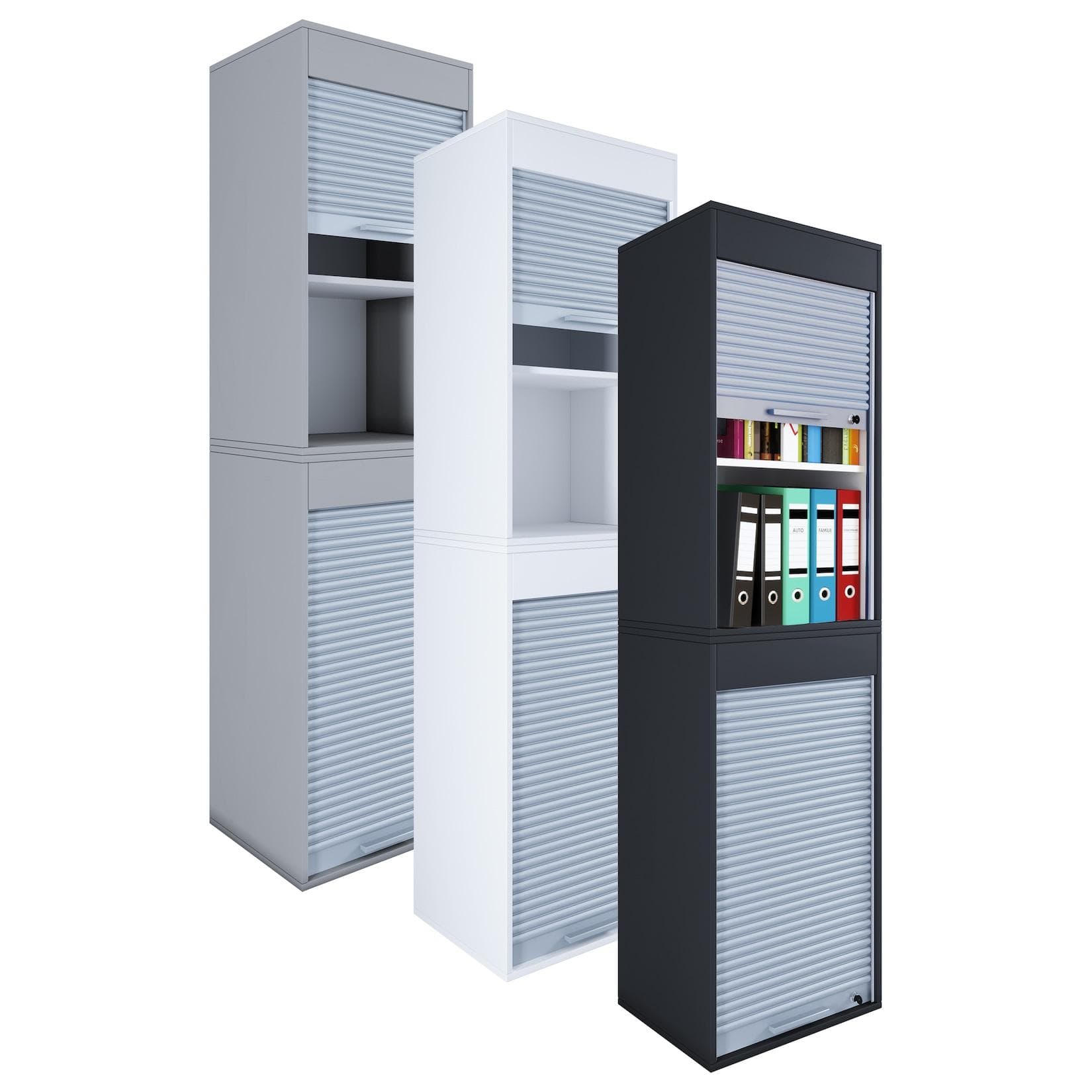 VCM Büroschrank Aktenschrank mit Rollladen Aktos XL