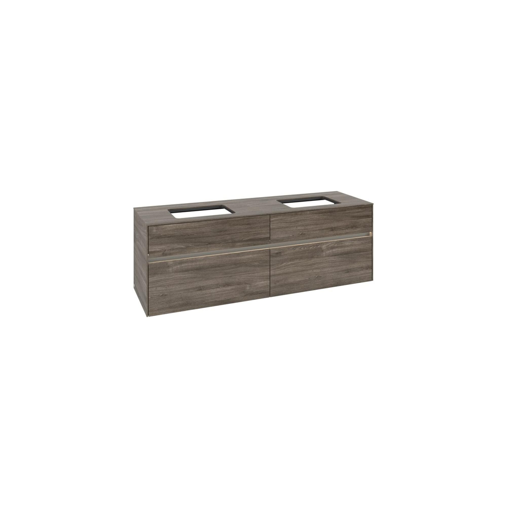 Villeroy & Boch Waschtischunterschrank Collaro C123B0 1600x548x500mm mit Beleuchtung Stone Oak