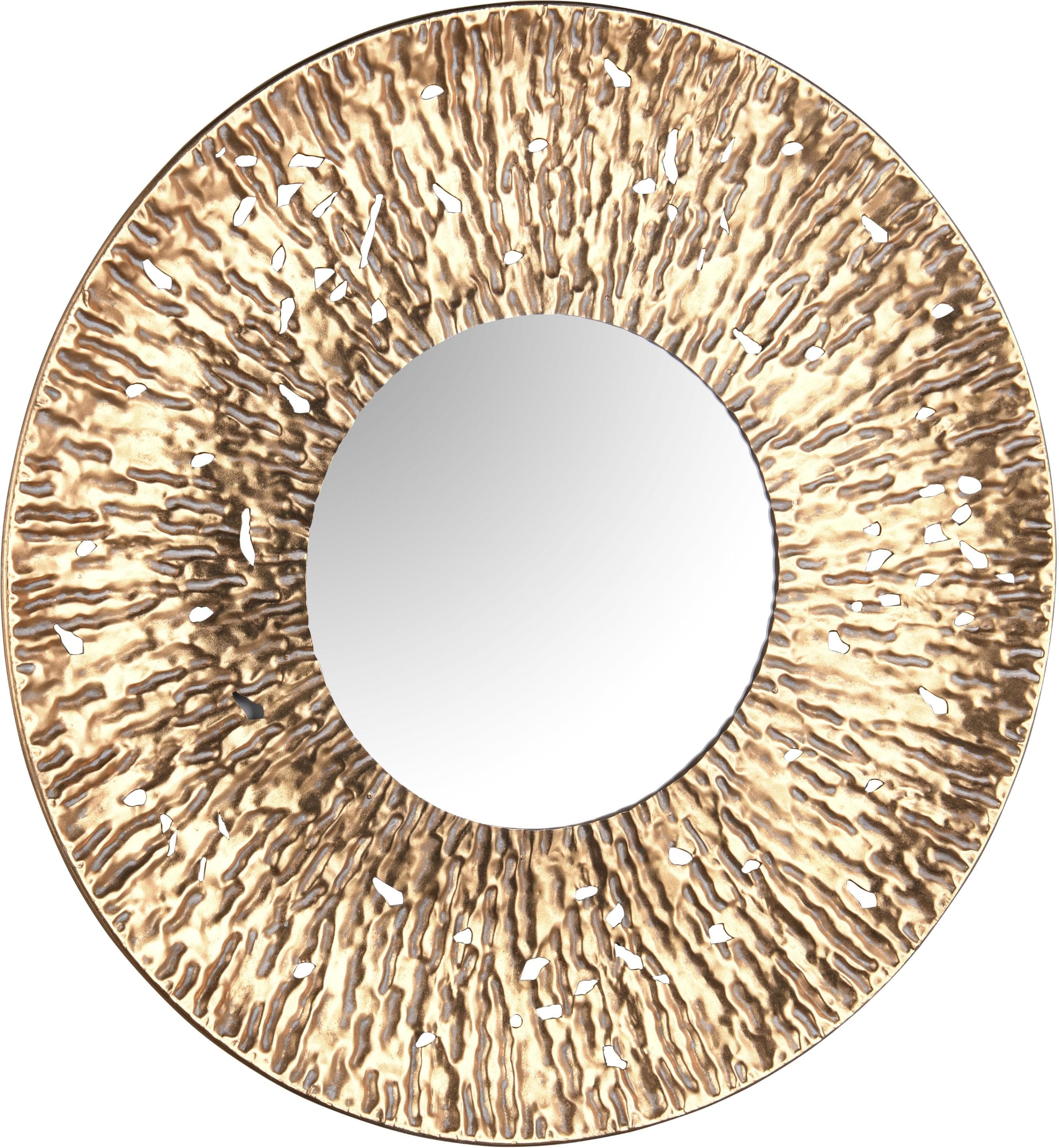 RUBY Dekospiegel Goldfarben 80 cm Spiegelglas Spiegel
