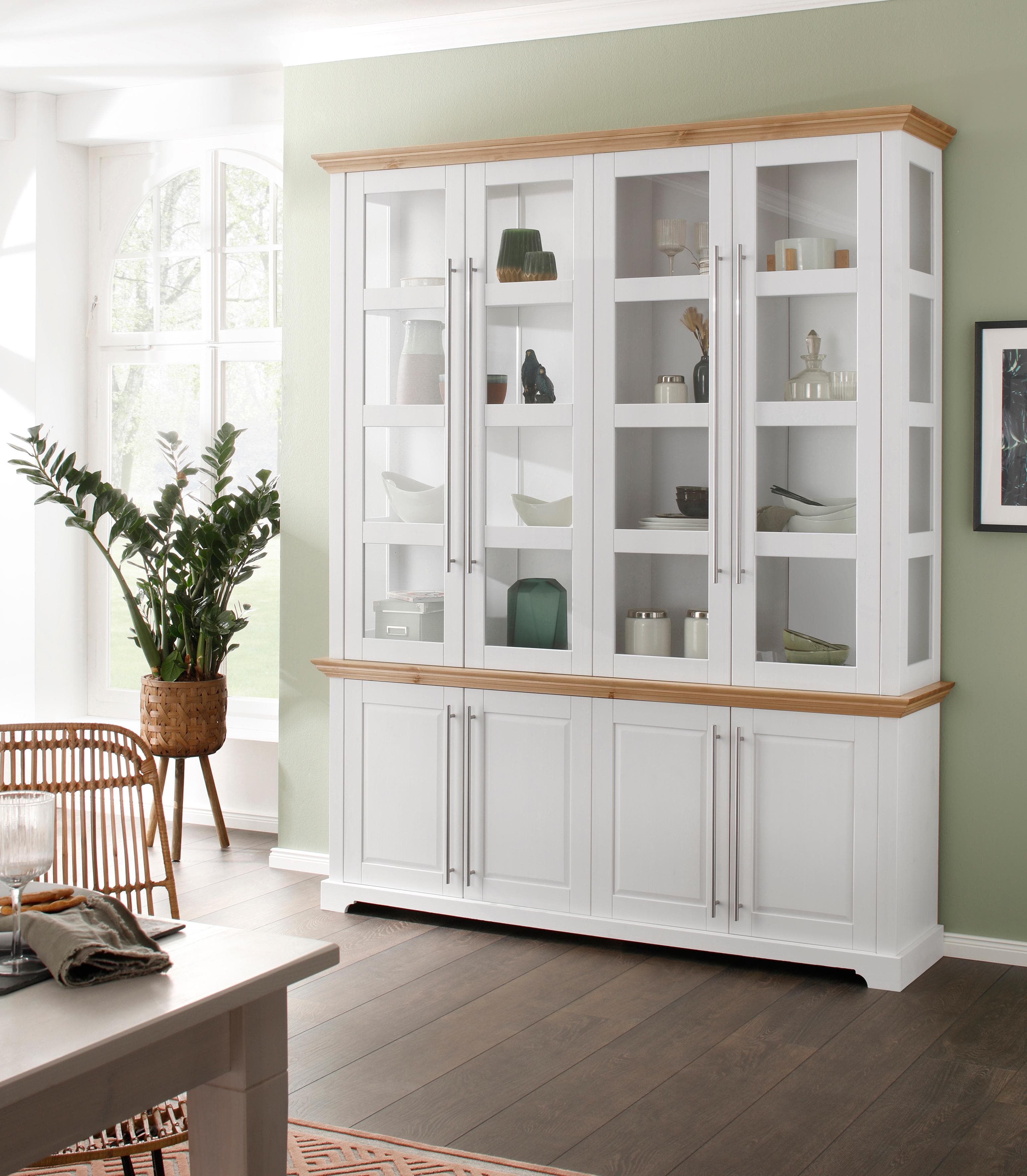 Massive Kiefer-Vitrine - FSC®-zertifiziert