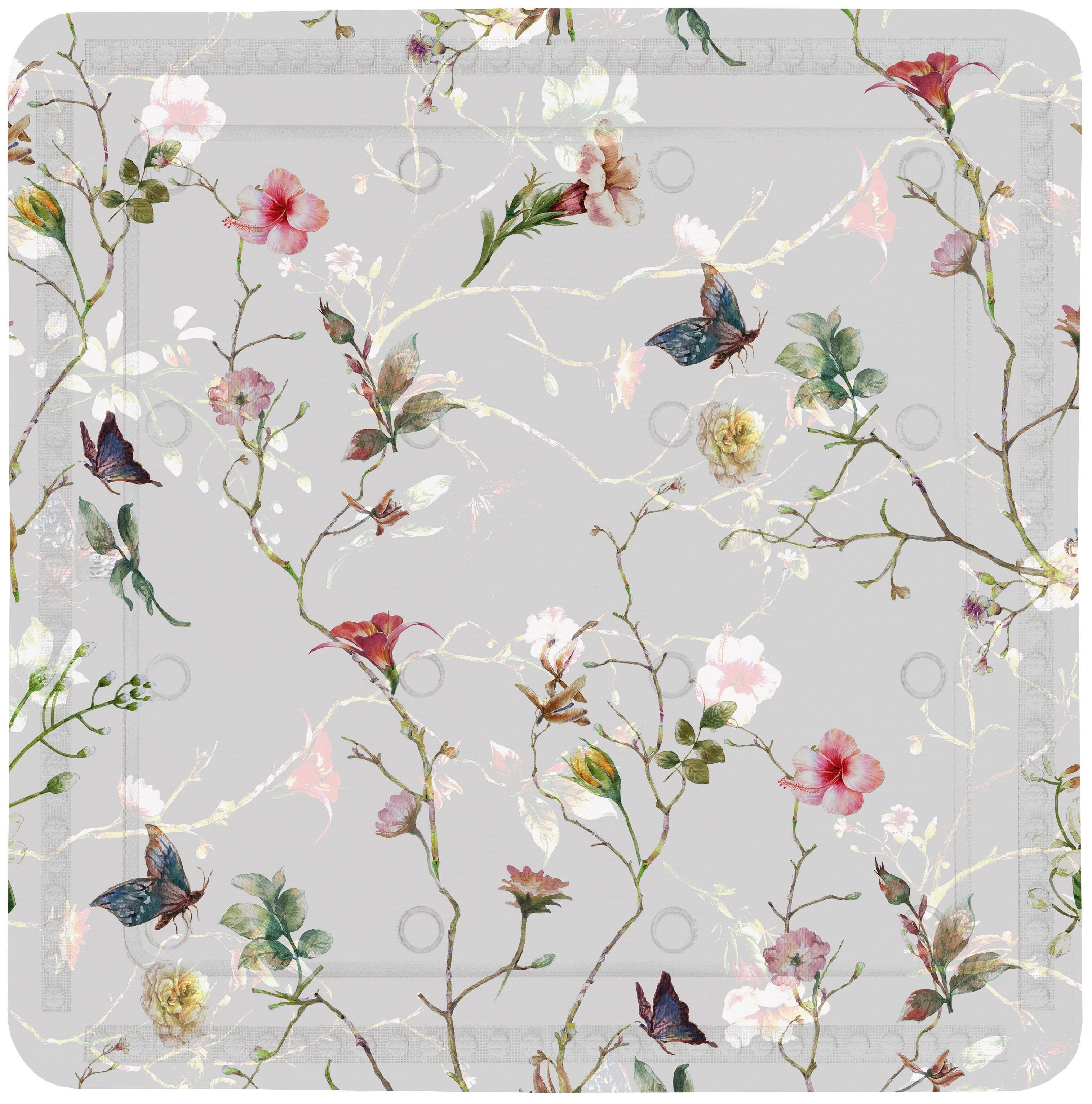 Bunte Duscheinlage im Flores-Stil