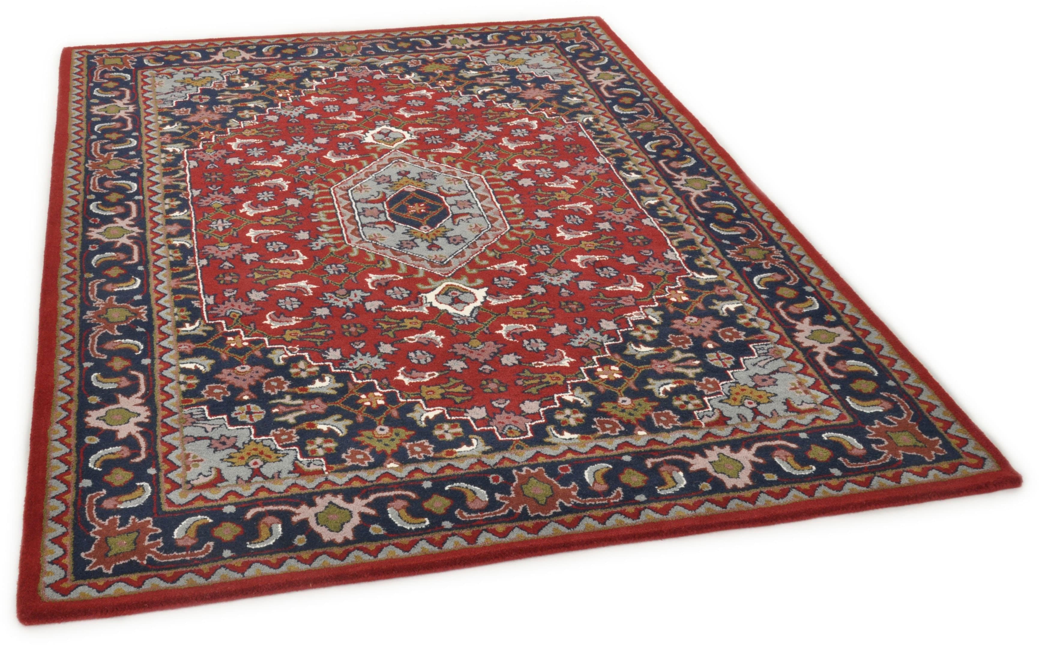 THEKO Wollteppich Royal Orient Bidjar 9 Rot Handgetuftet
