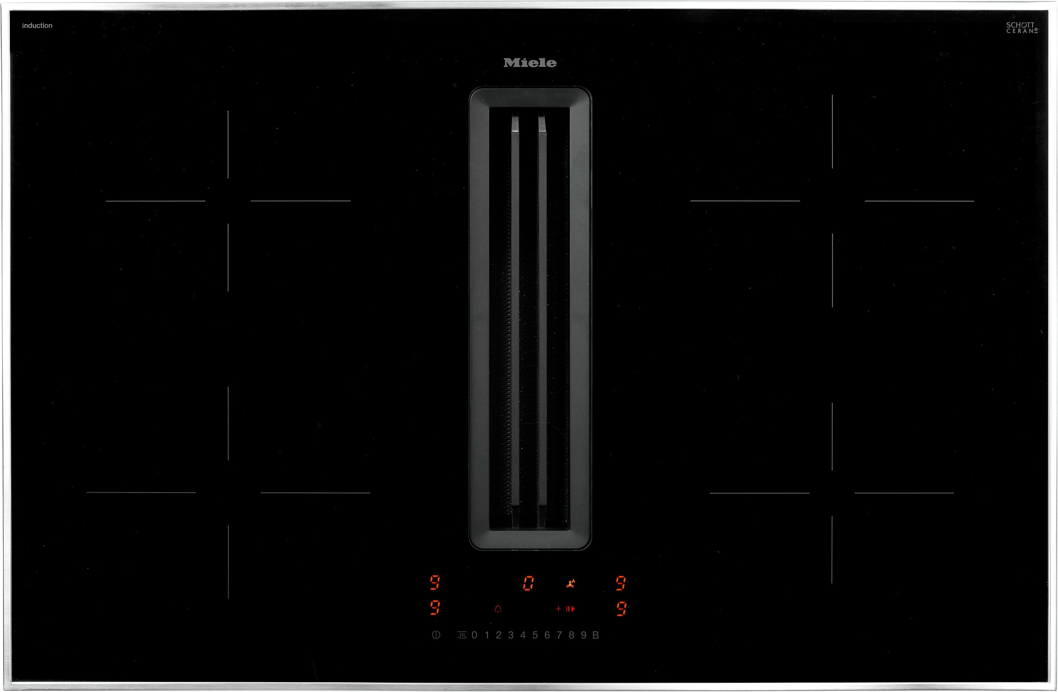 MIELE Kochfeld mit Dunstabzug KMDA7272FR-U Schwarz Induktion