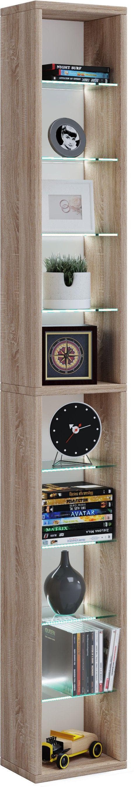 VCM Regal RASATO XL CD/DVD Regal Holzstruktur-Nachbildung