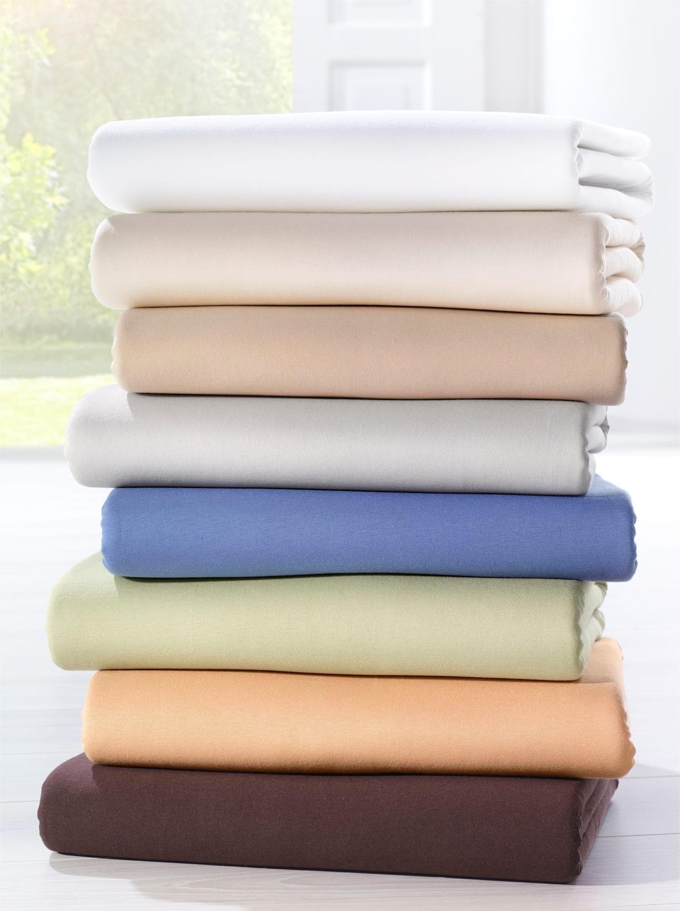 Witt Bettlaken Spannbetttuch Feinbiber Single-Jersey Baumwolle