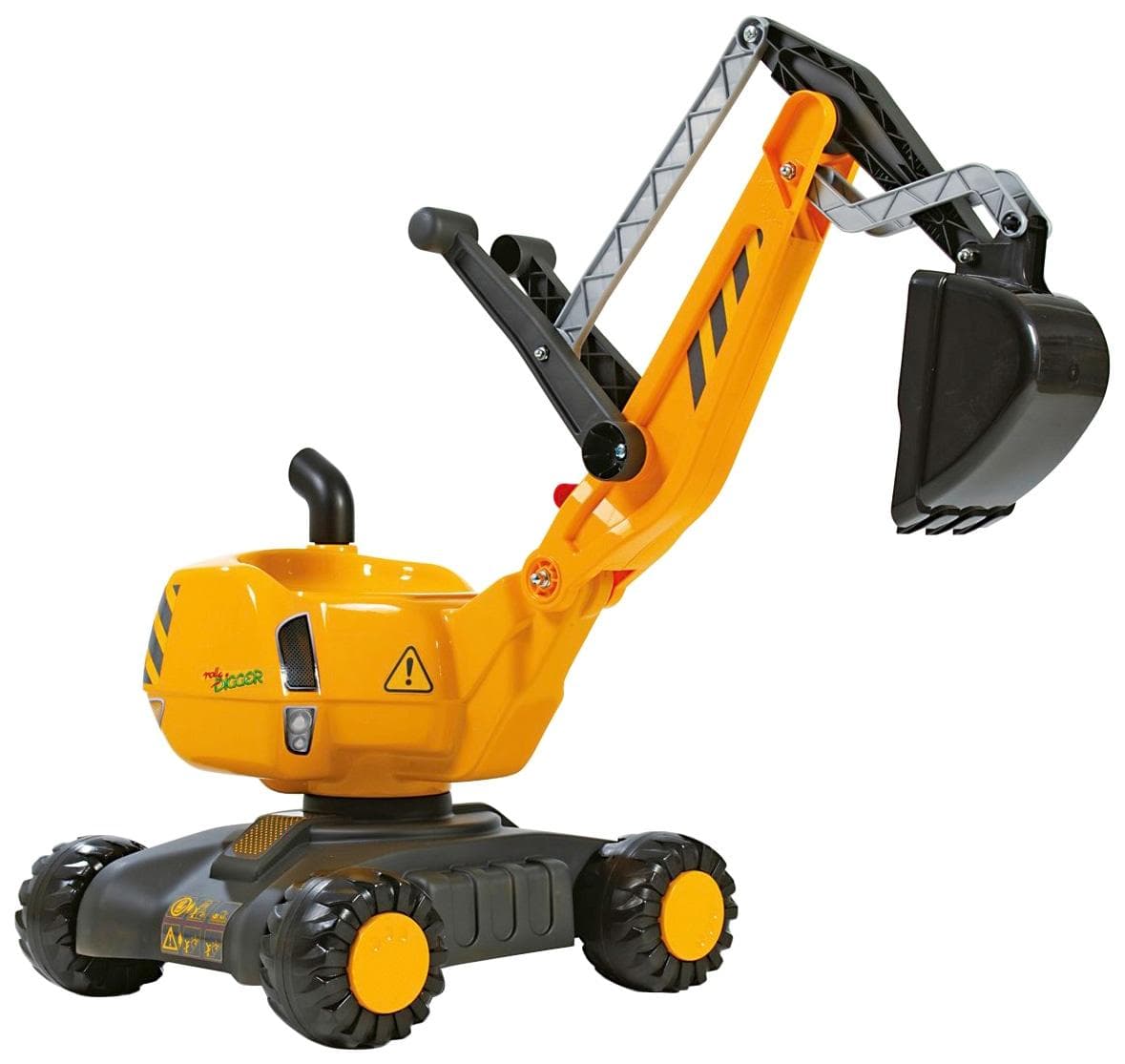 rolly toys® Spielzeug-Aufsitzbagger Digger 360° drehbar Gelb