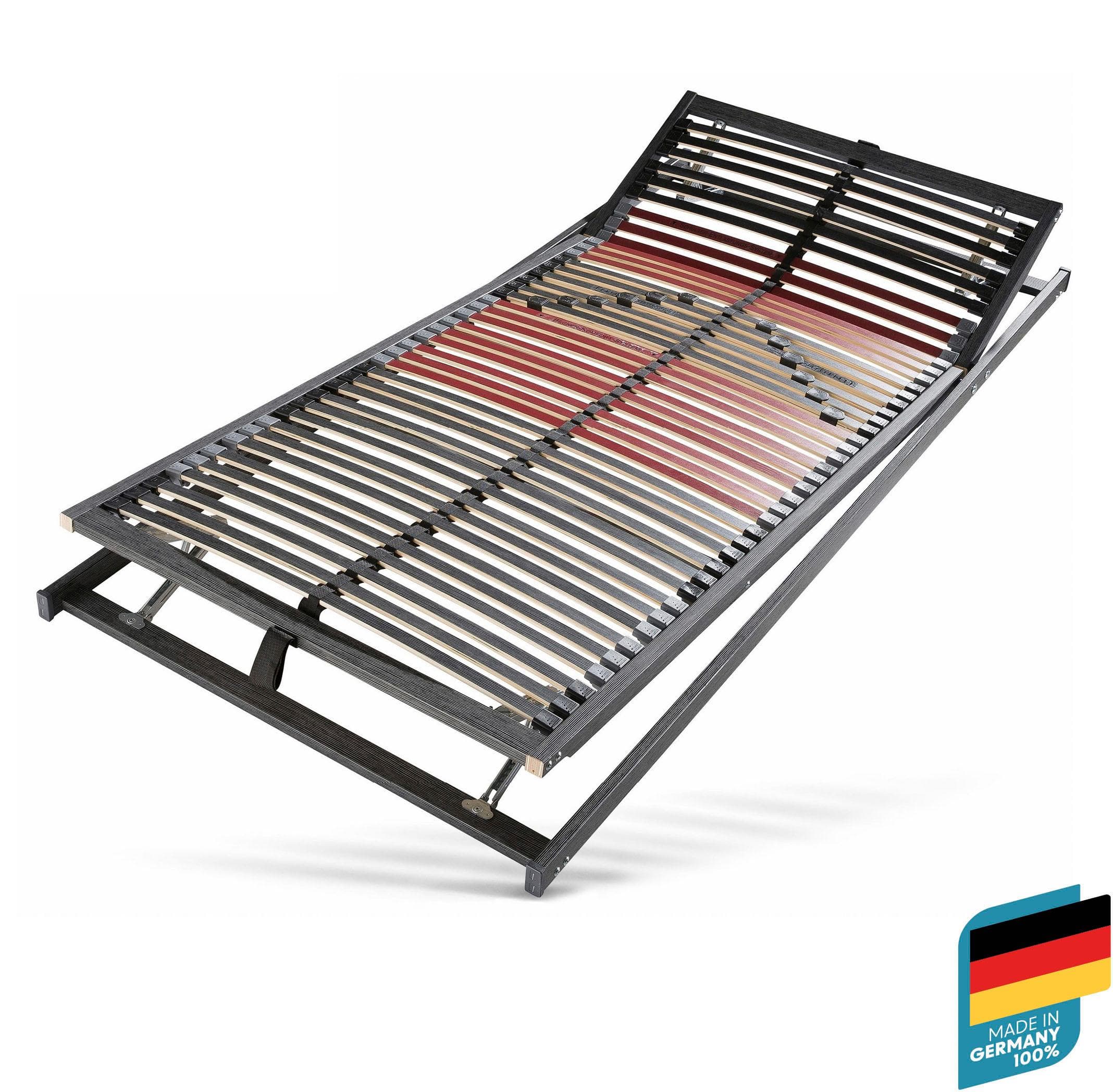 Manuell verstellbarer Lattenrost mit 7 Liegezonen und ultra-flacher Bauhöhe