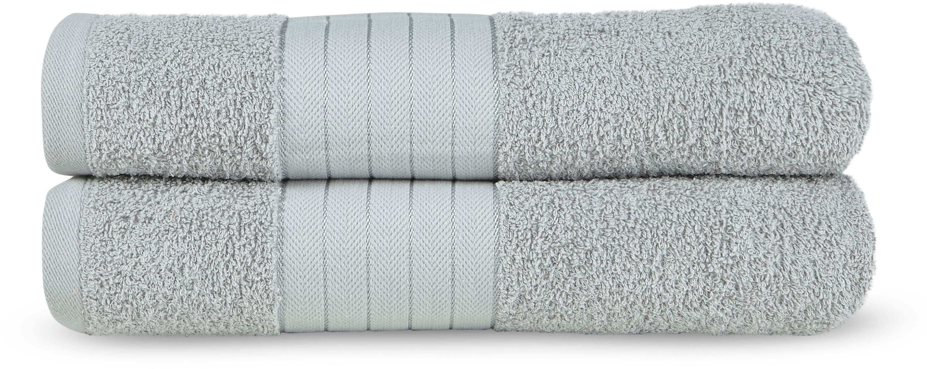 Badetücher EMOTION Uni Silber Frottee 100% Baumwolle