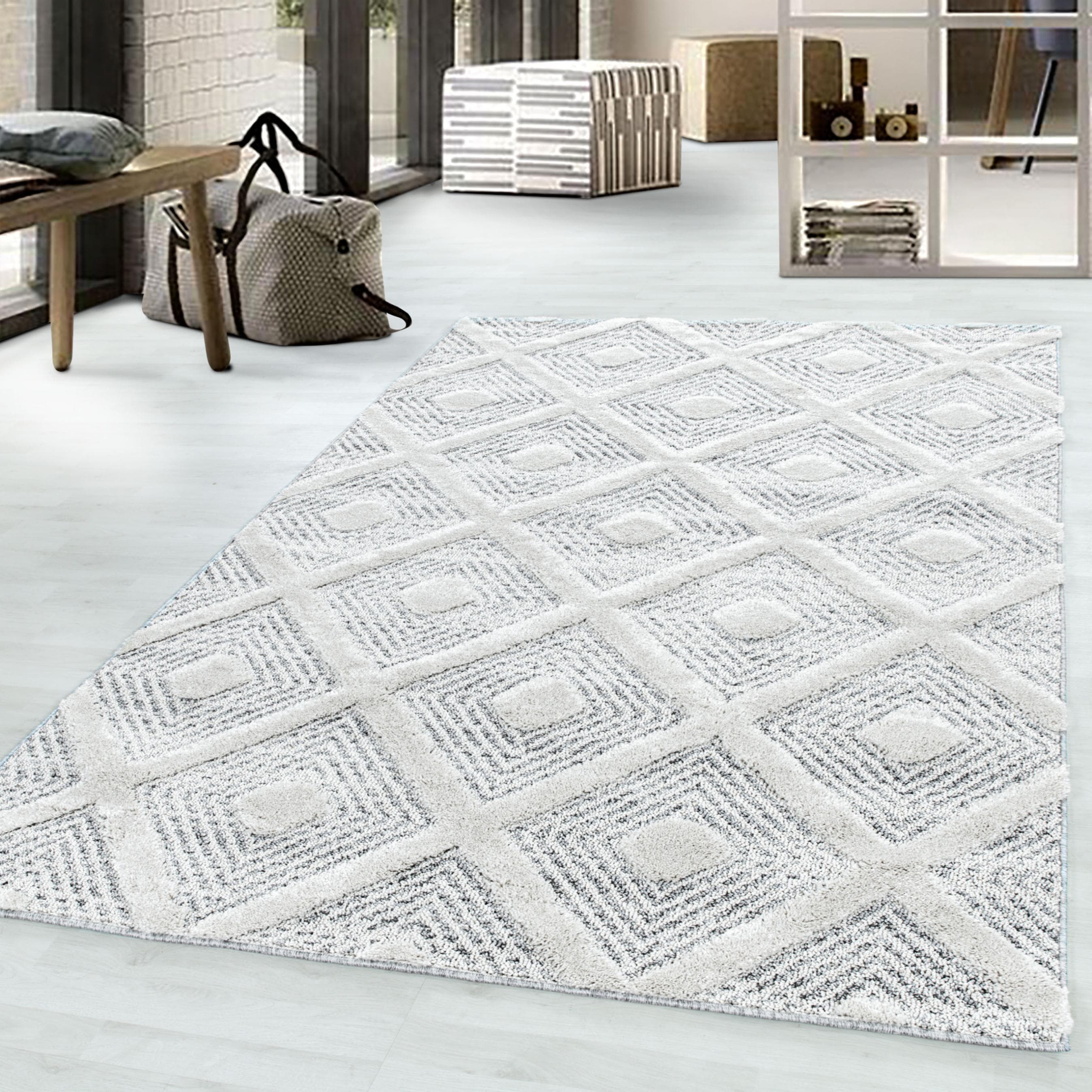 Ayyildiz Teppich PISA 4707 Grau Polypropylen Jute