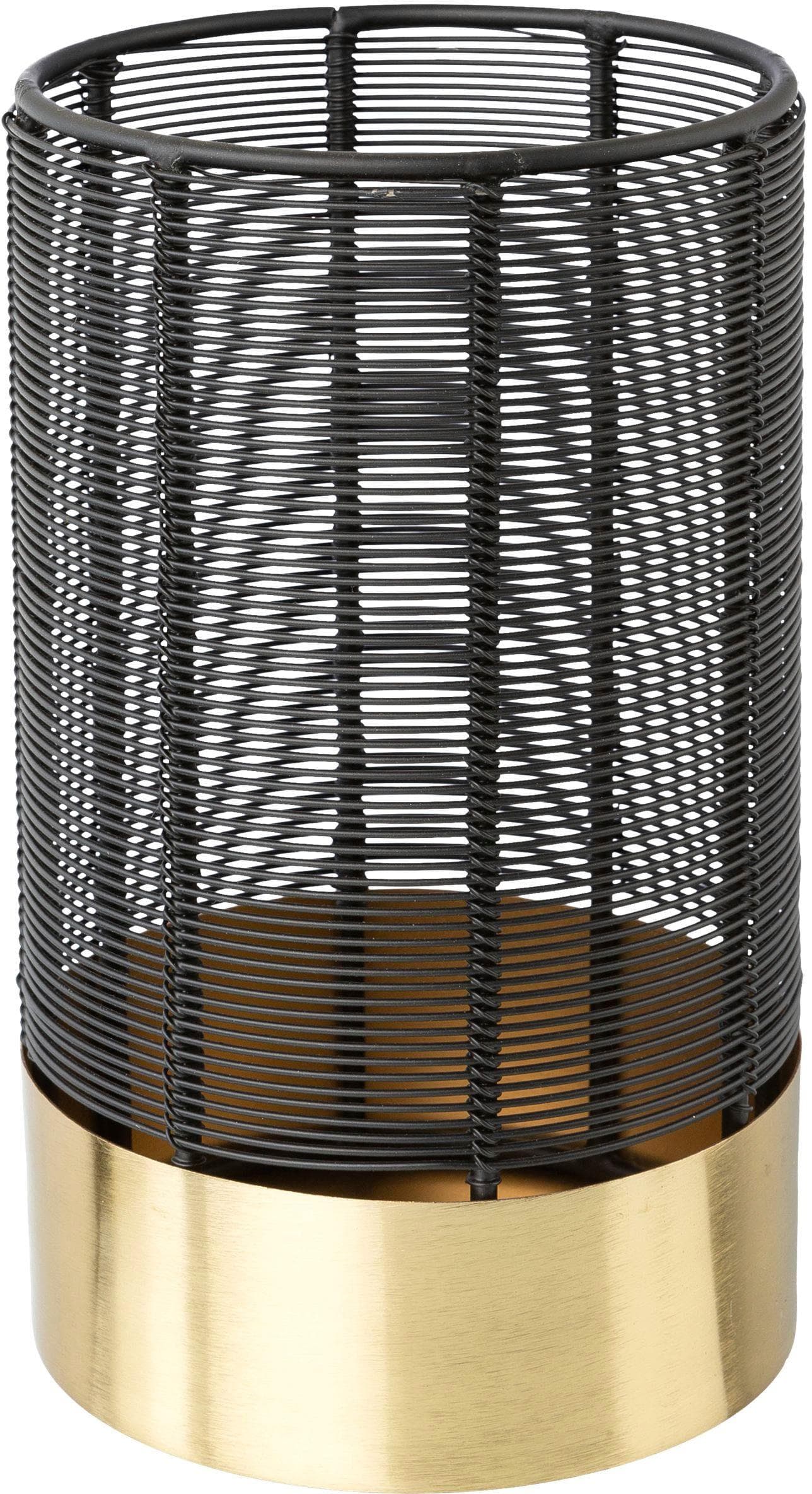 OTTO HOME Windlicht Alienor Schwarz-Gold Metall Draht-Struktur