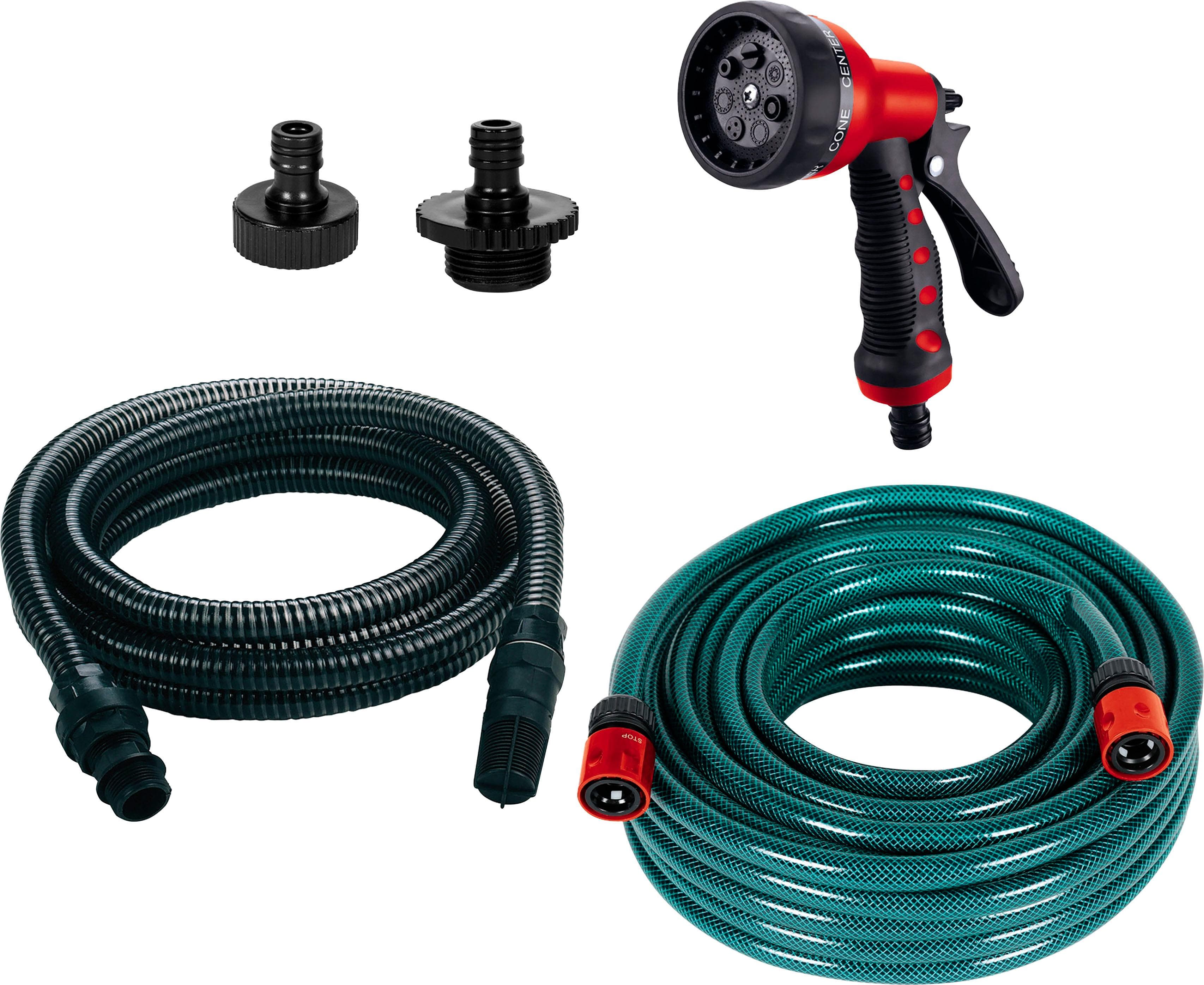 Einhell Saugschlauch Set für Gartenpumpen mit Ansauggarnitur und Brause