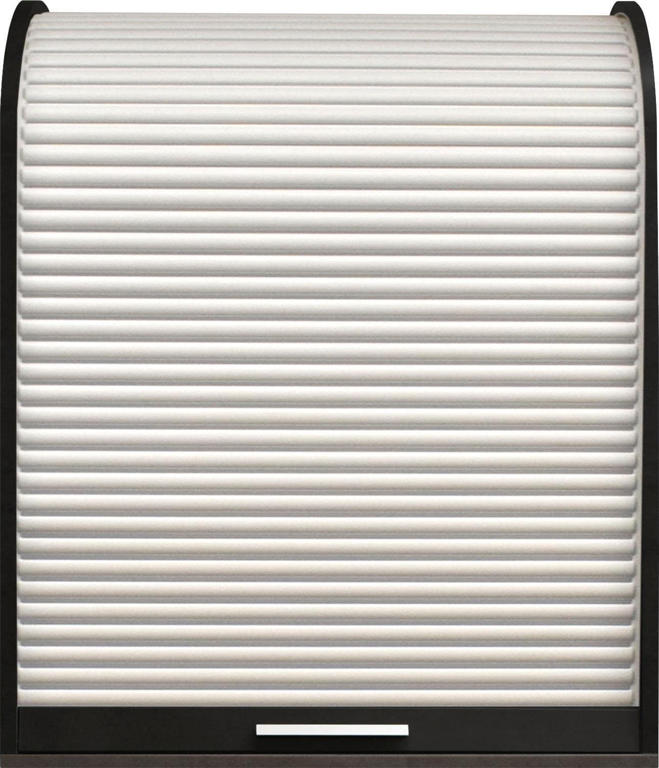 Mäusbacher Big System Office Jalousieschrank Schwarzstahl/Weiß