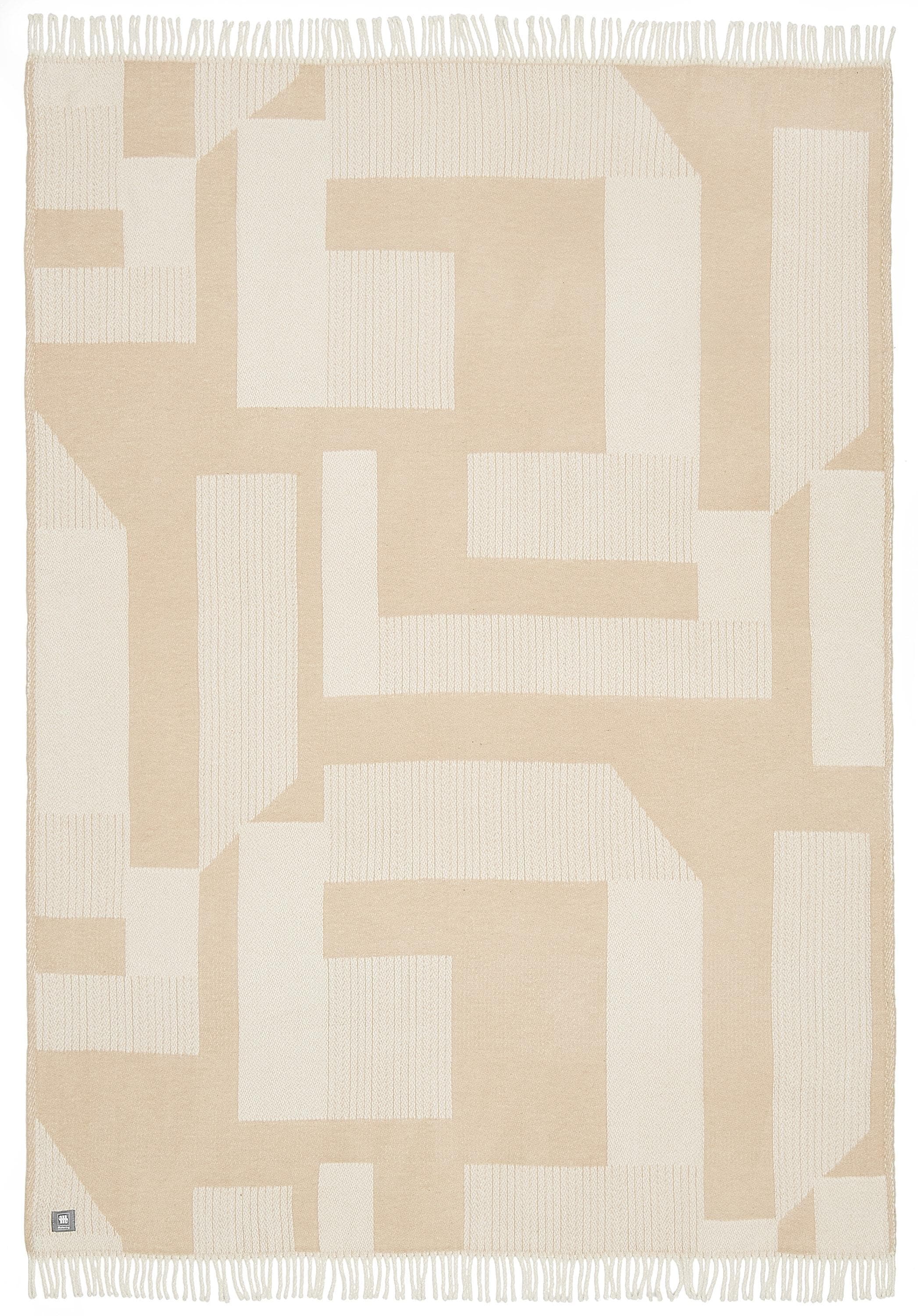 Wohndecke MUSTERRING "Slow" Beige 50% Baumwolle 50% Polyester