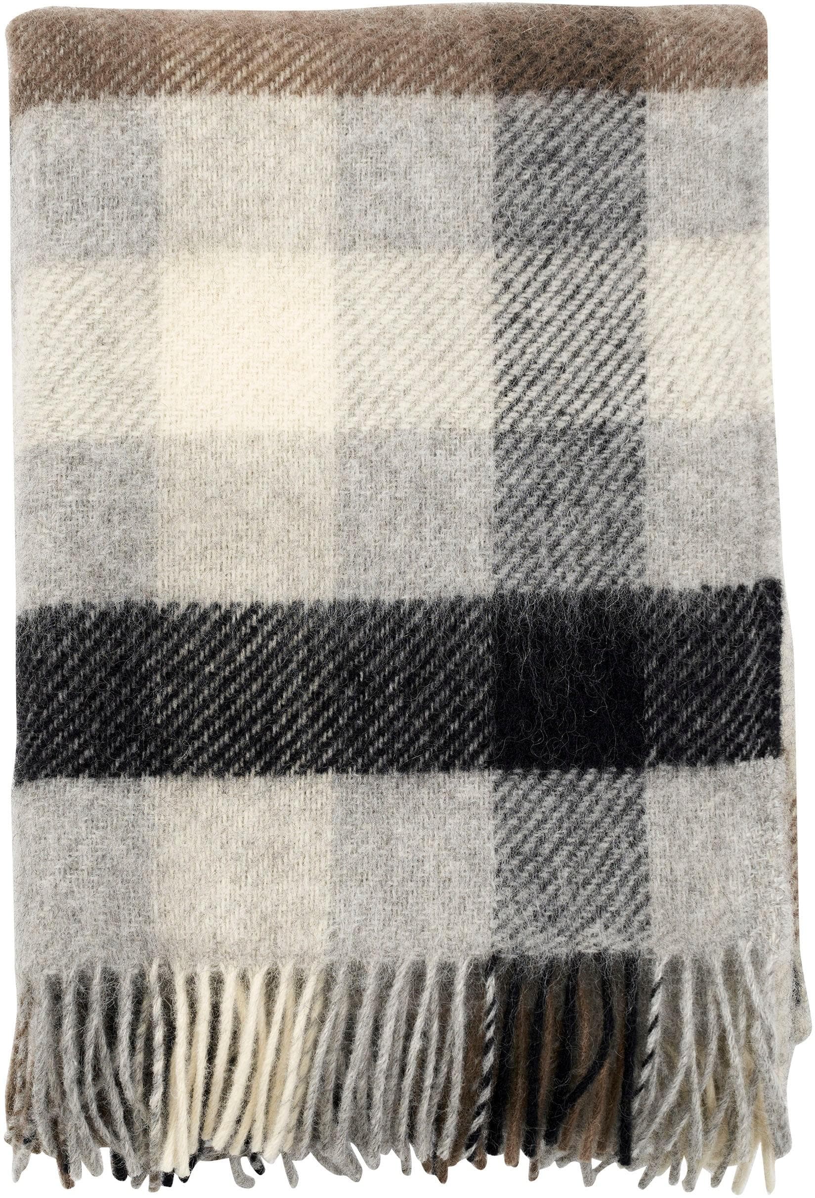 Wolldecke HEITMANN FELLE, karo, 130x200 cm, Wolle