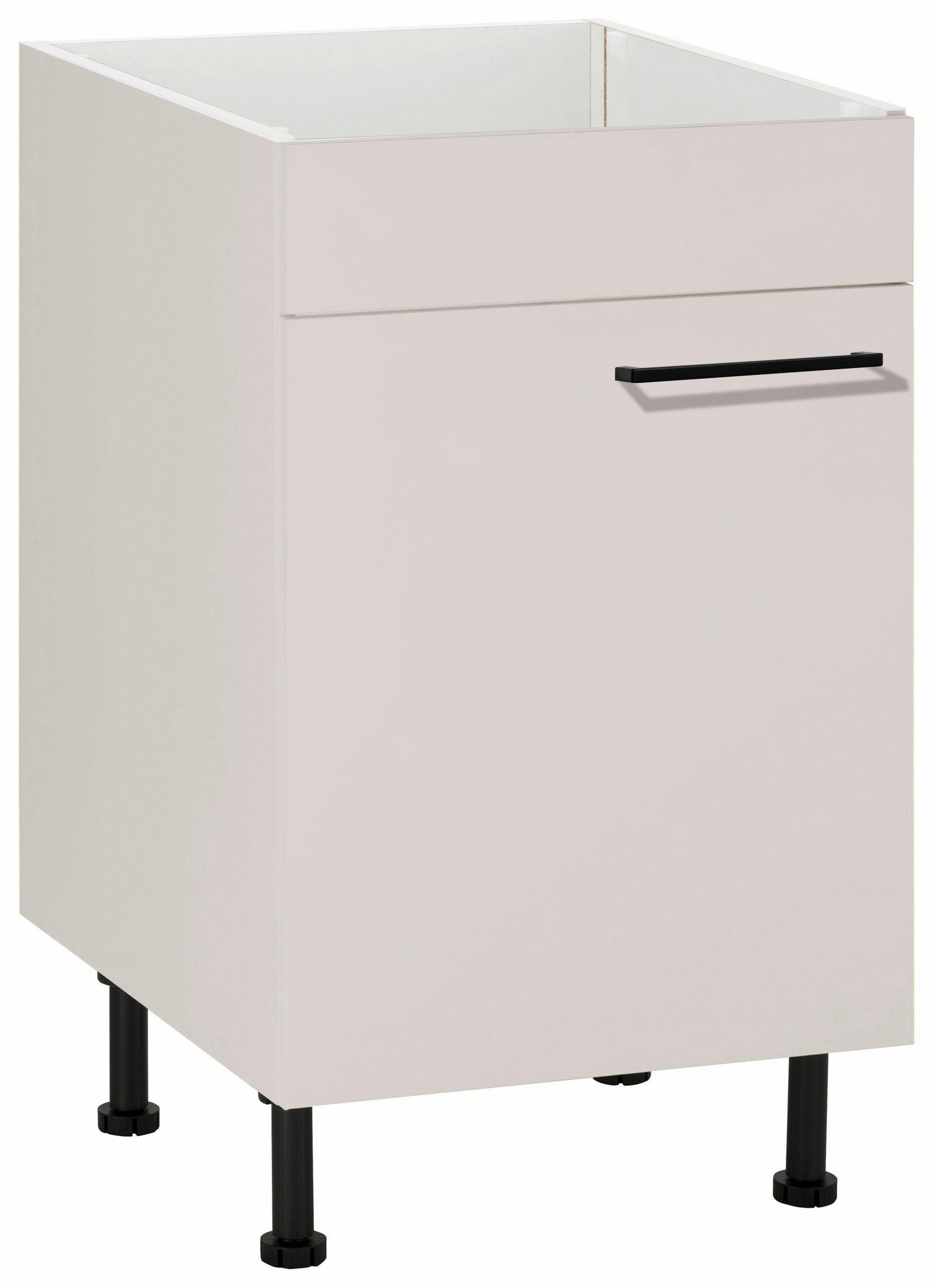 Wiho Küchen Spülenschrank Nisos Beige Cashmere 50cm