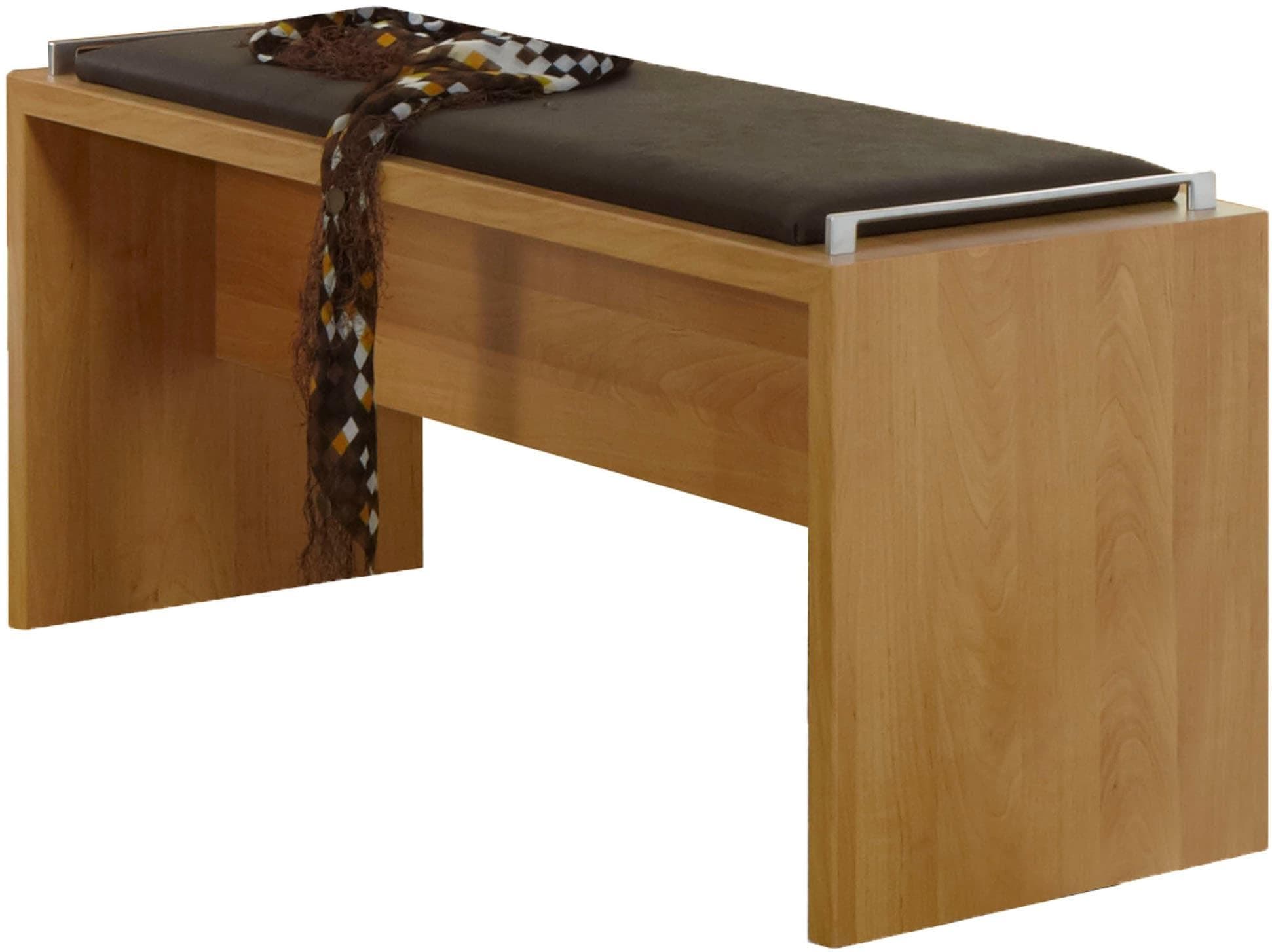 WIEMANN Polsterbank Lausanne 120cm Braun Schwarz Kunstleder