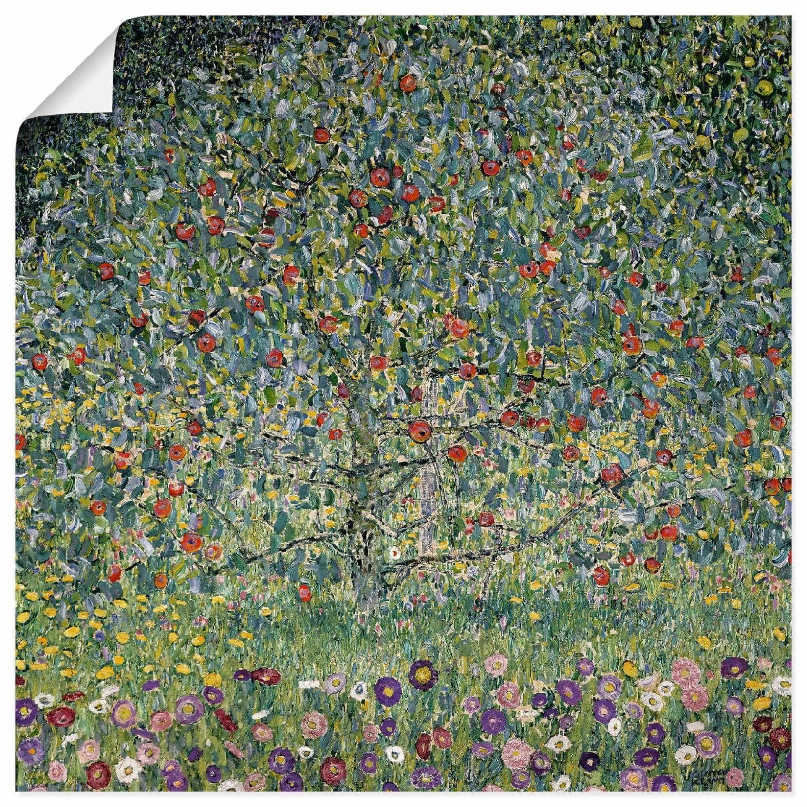 ARTLAND Wandbild Apfelbaum I. 1912 Grün