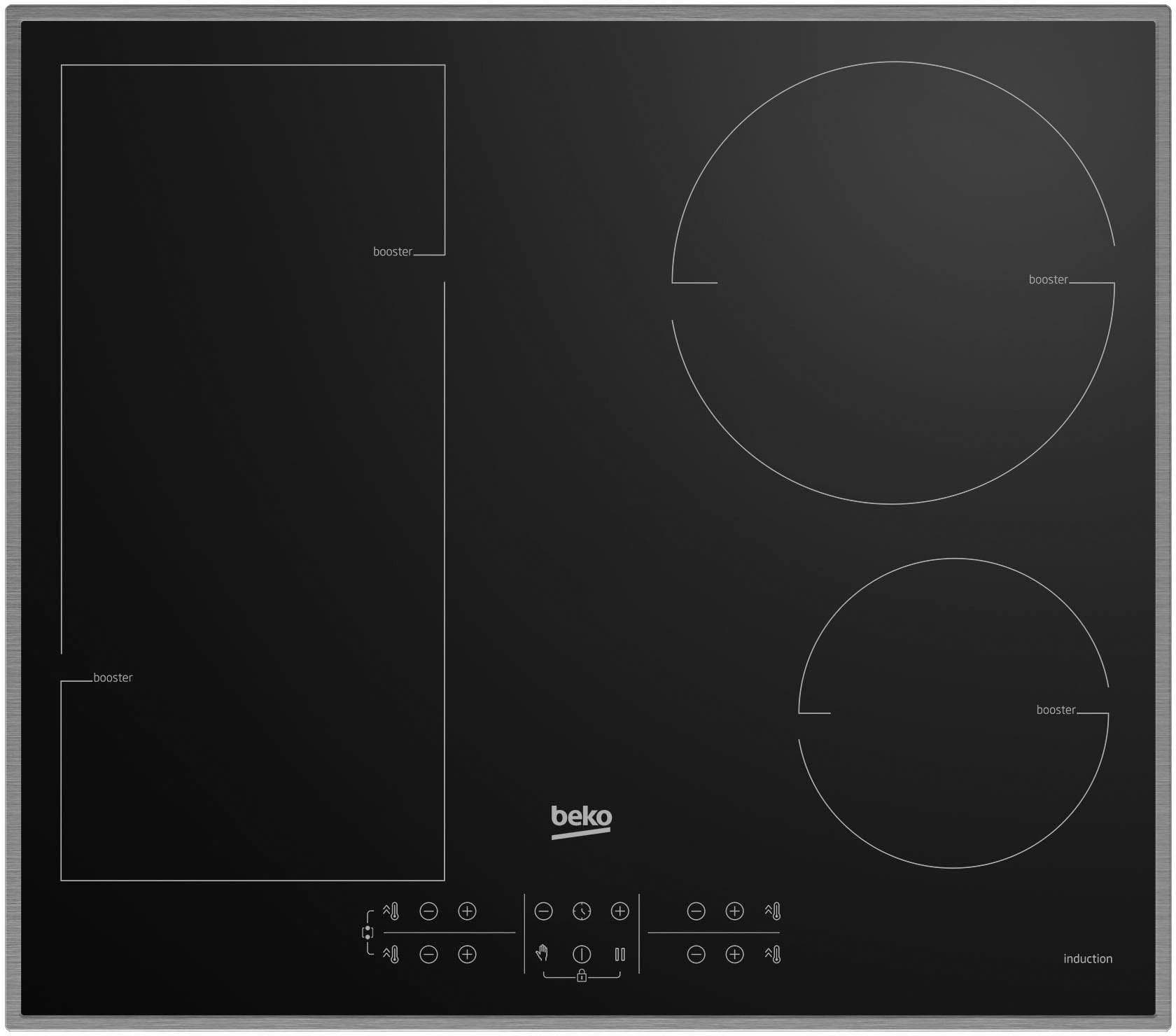 BEKO Flex-Induktions-Kochfeld HII 64200 FMTX Silber