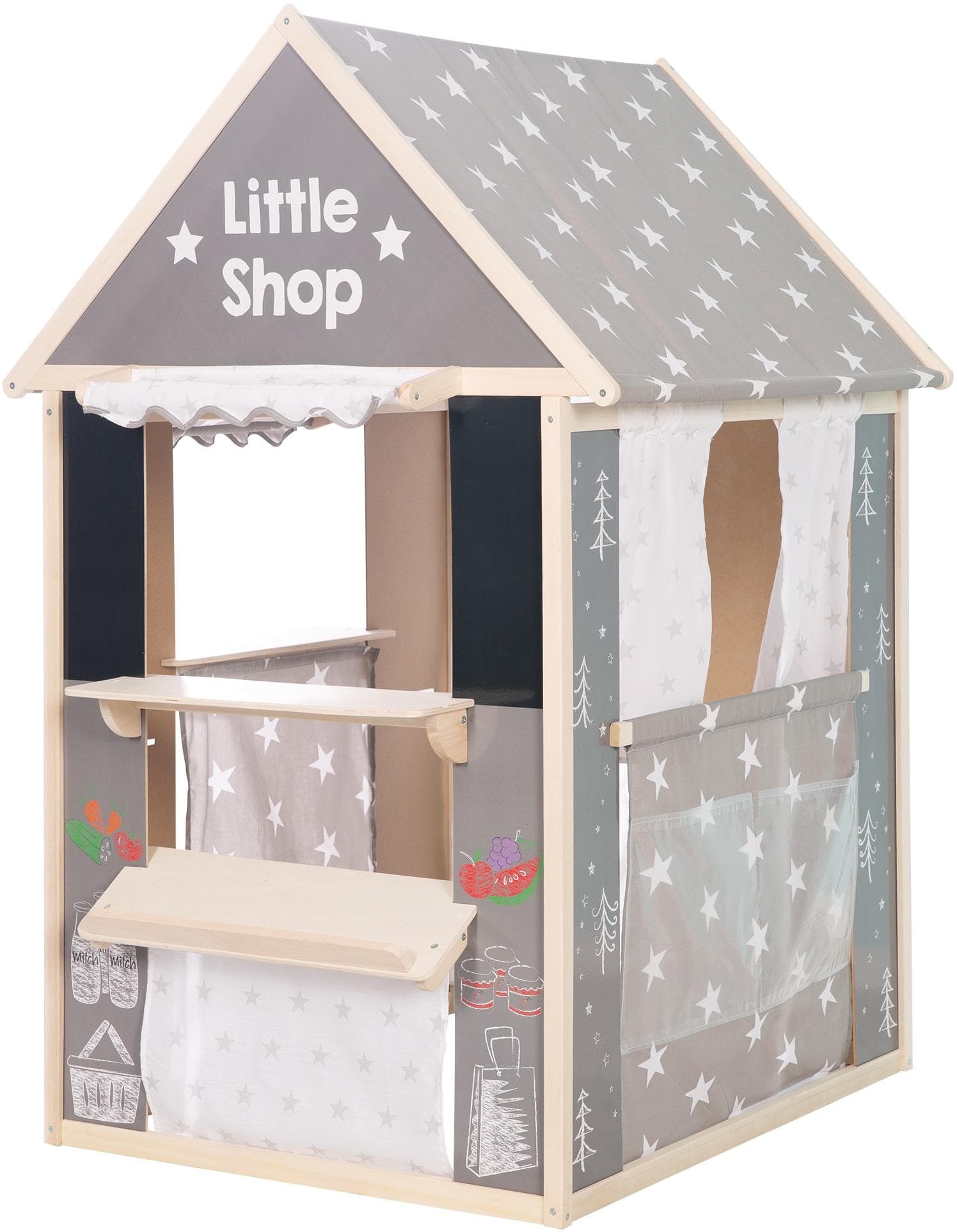 roba® Spielhaus Little Stars mit vier verschiedenen Spielseiten