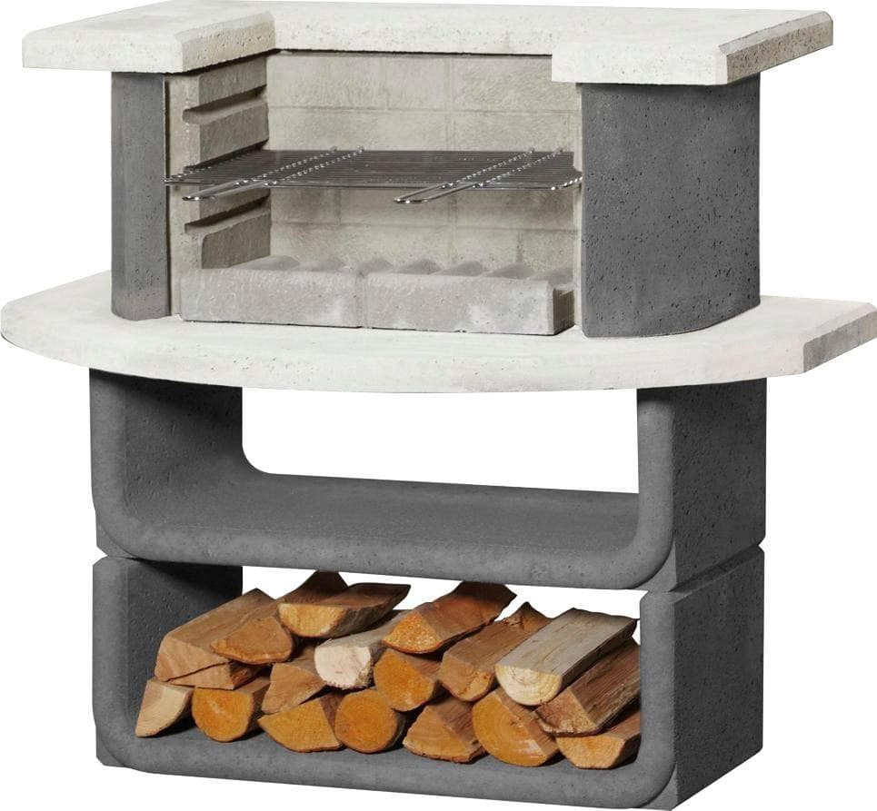 Holzkohlegrill BUSCHBECK Grillbar Oregon Schwarz-Weiß