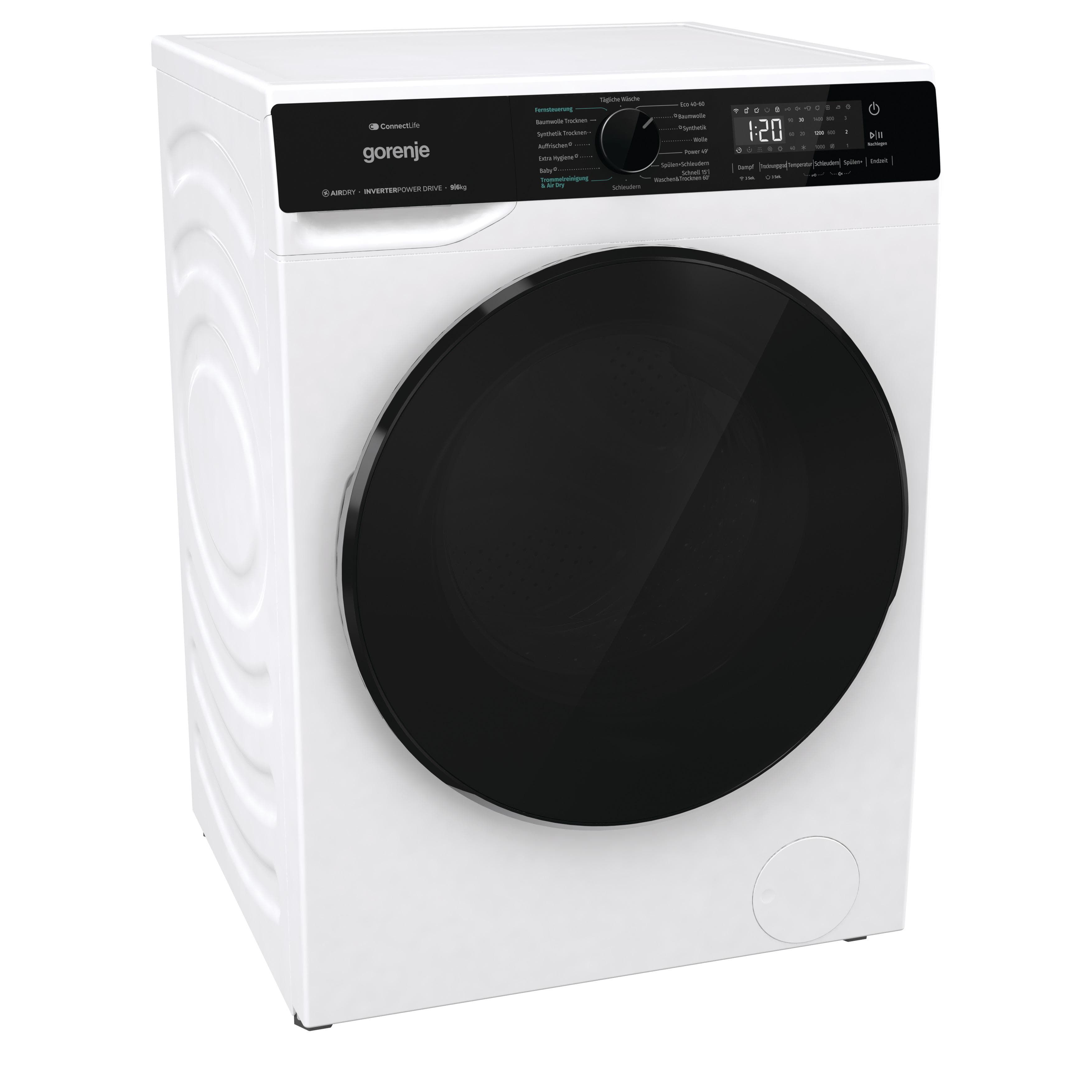 GORENJE Waschtrockner WD2PA964ADW/DE 9kg Waschen 6kg Trocknen Weiß