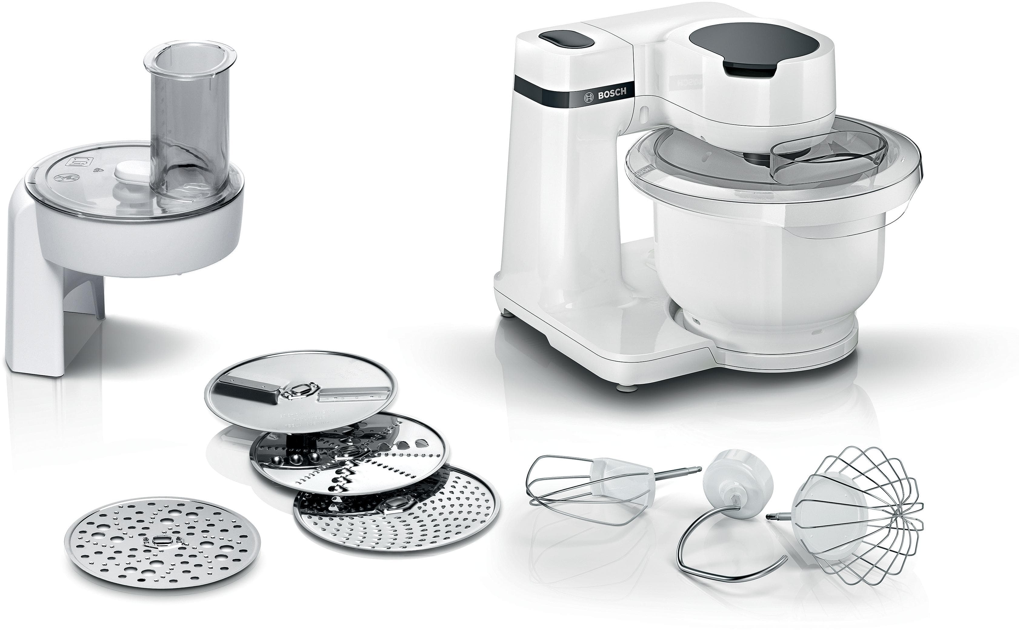 Bosch MUMS2AW01 Serie 2 Küchenmaschine Weiß 3D PlanetaryMixing